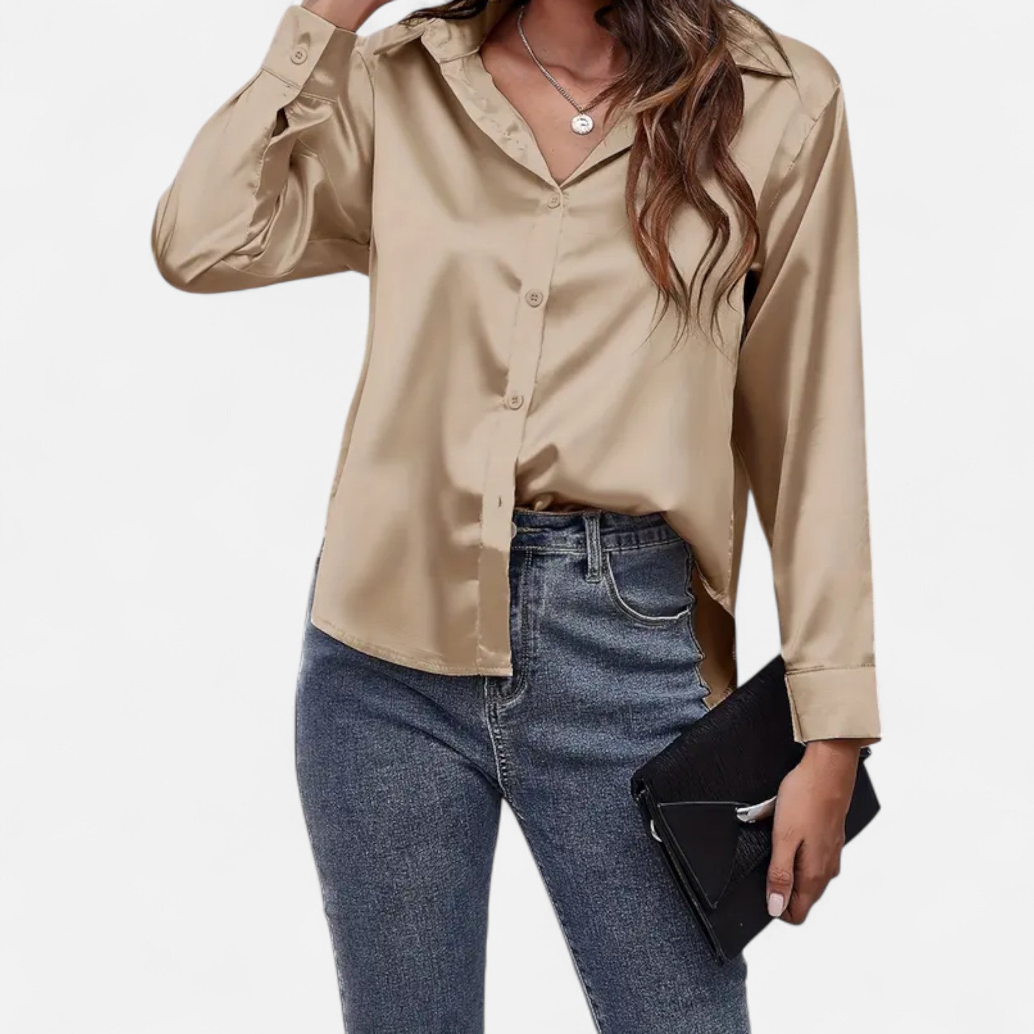 Elvaine | Women’s Satin Blouse – Timeless Formal Elegance