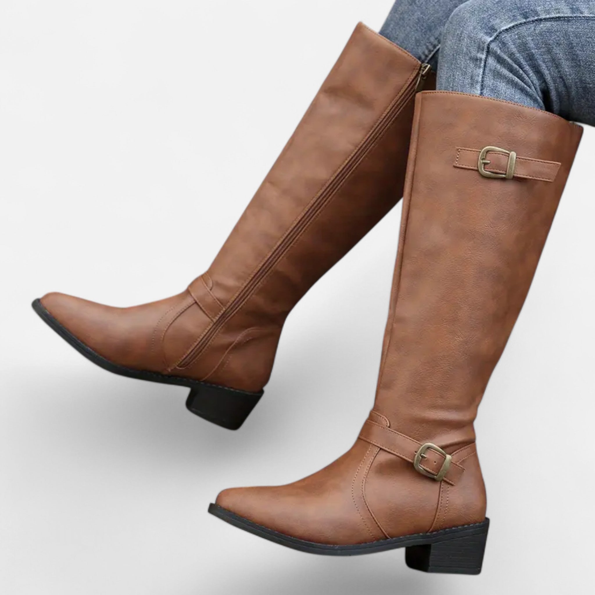 Elvaine | Women’s Classic Boots – Timeless Zipper Design