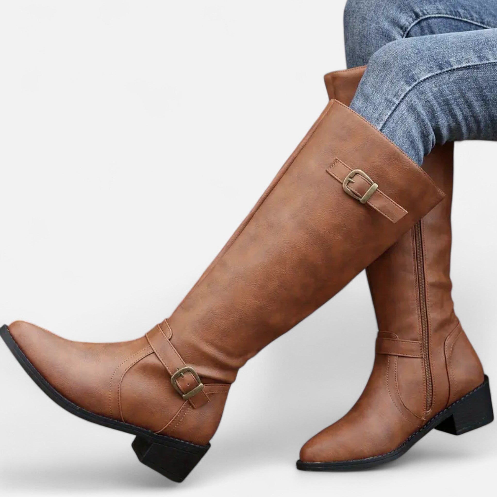 Elvaine | Women’s Classic Boots – Timeless Zipper Design