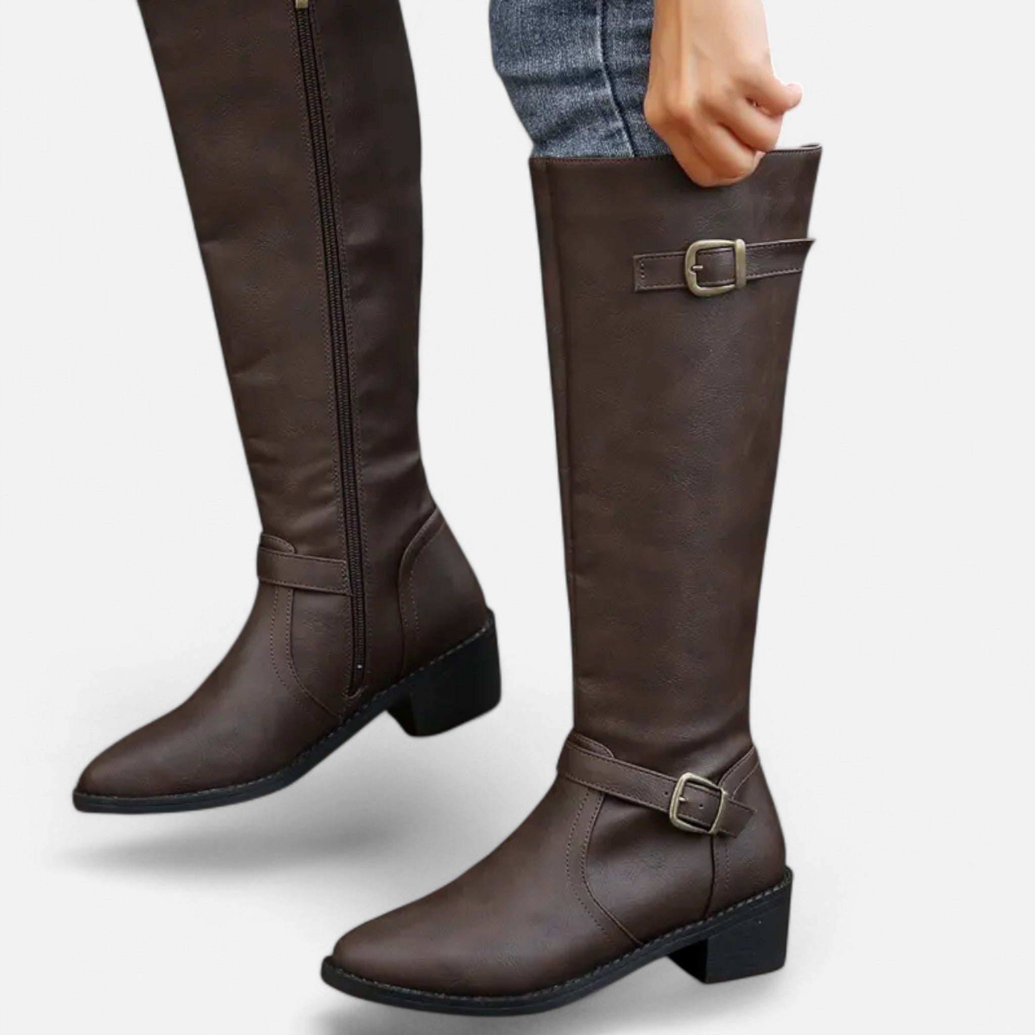 Elvaine | Women’s Classic Boots – Timeless Zipper Design