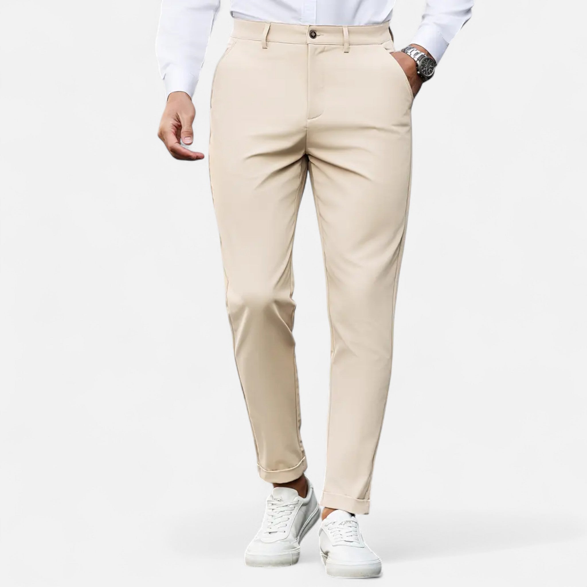 Elvaine | Men’s Slim Trousers – Wrinkle-Resistant Classic