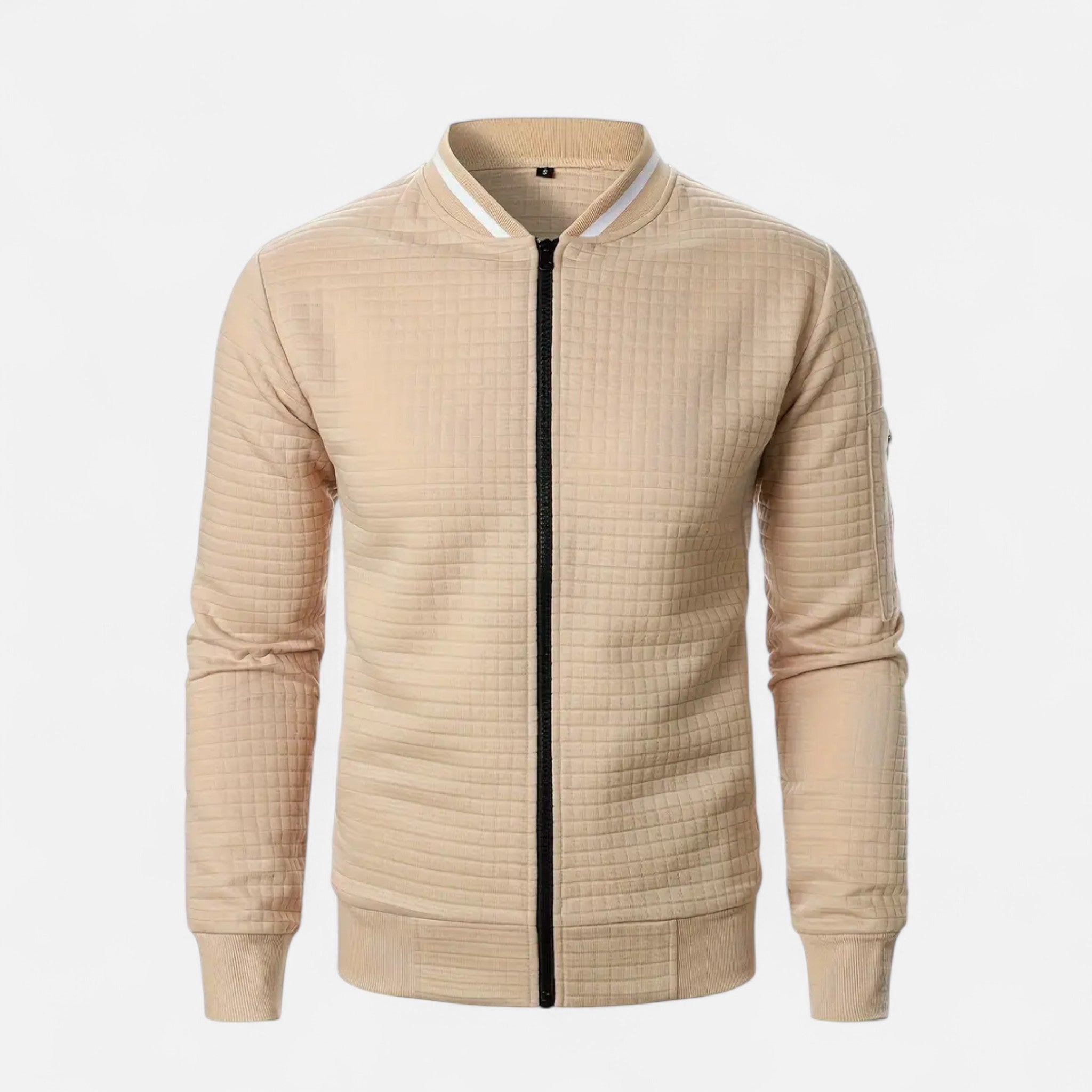 Elvaine | Men’s Zip-Up Jacket – Heritage Checked Elegance