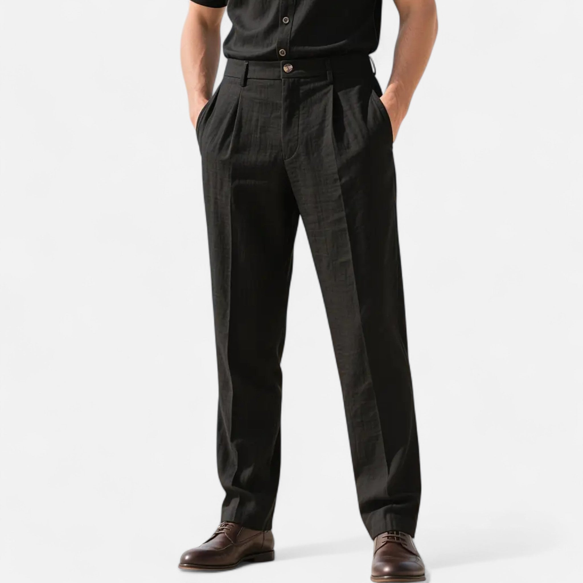 Elvaine | Men’s Formal Trousers – Light Blue Classic