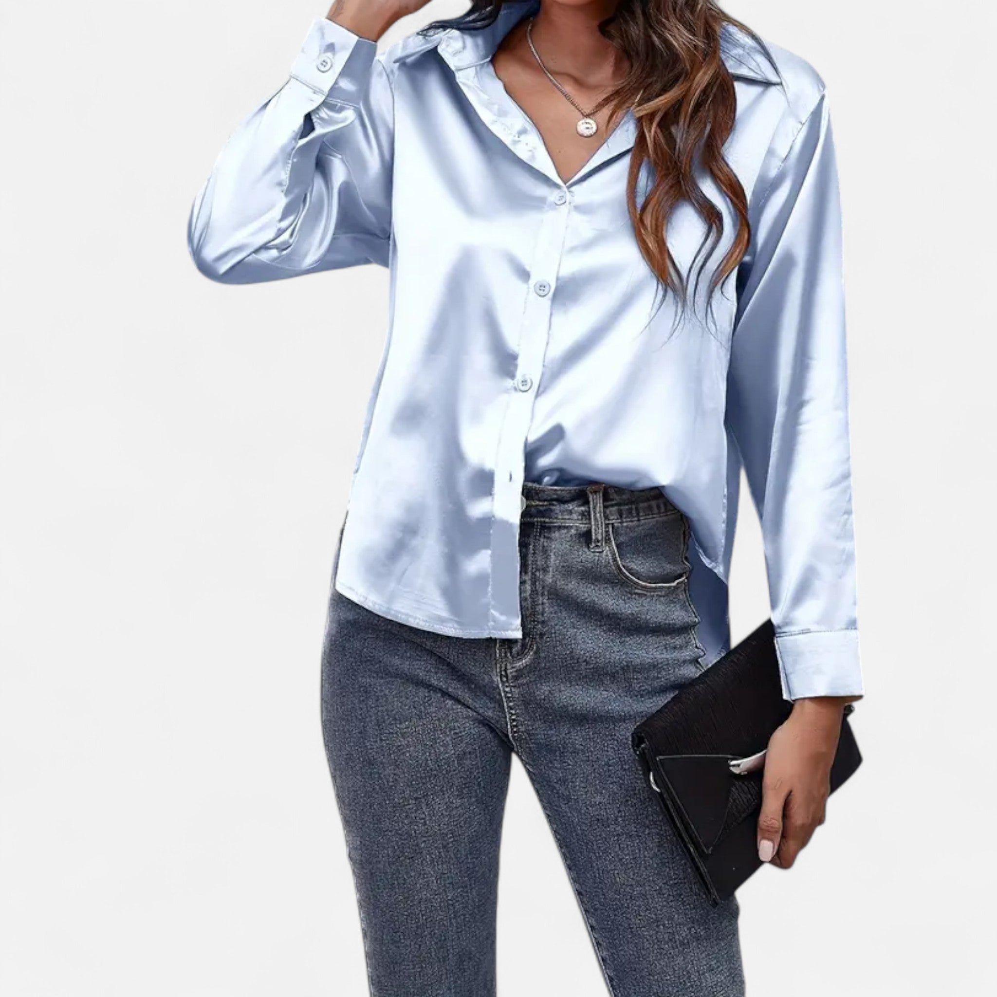 Elvaine | Women’s Satin Blouse – Timeless Formal Elegance