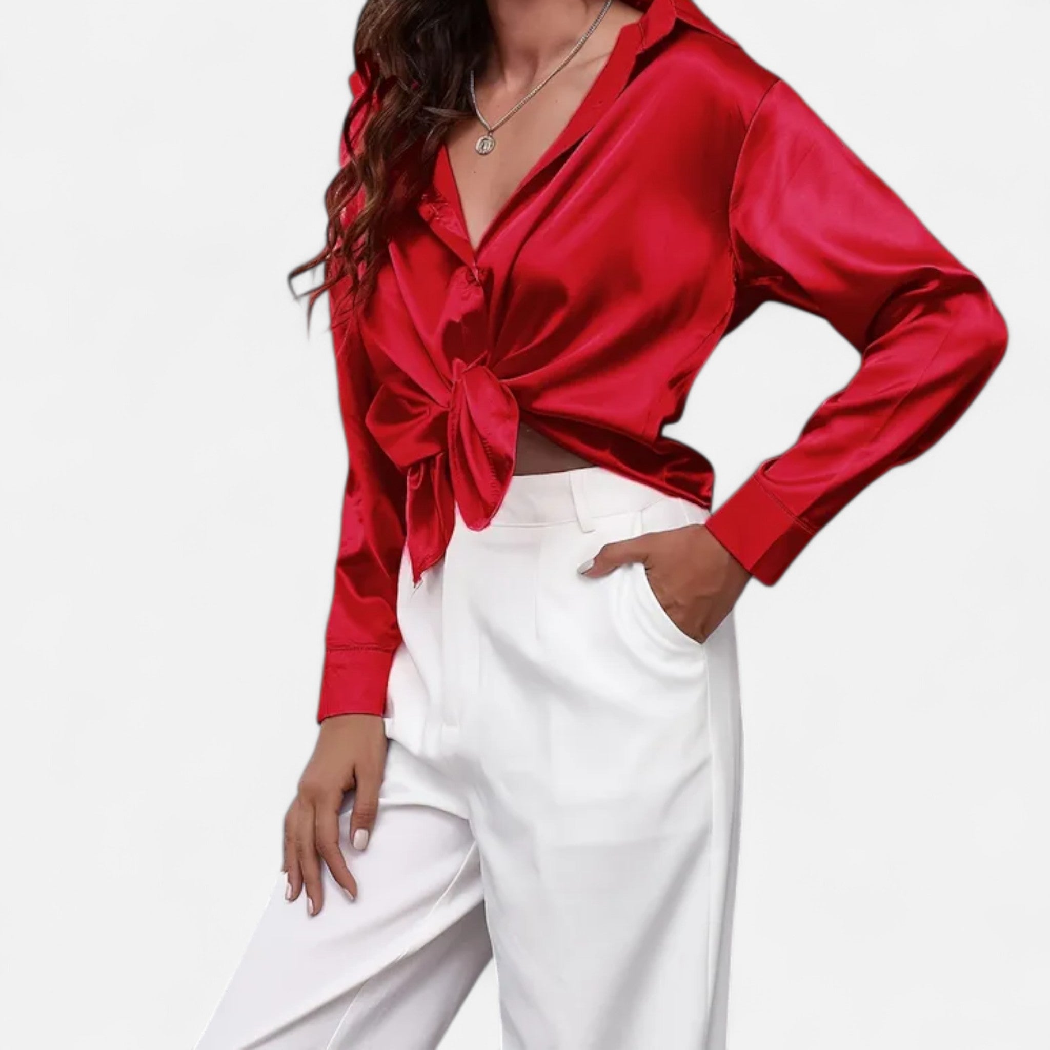 Elvaine | Women’s Satin Blouse – Timeless Formal Elegance
