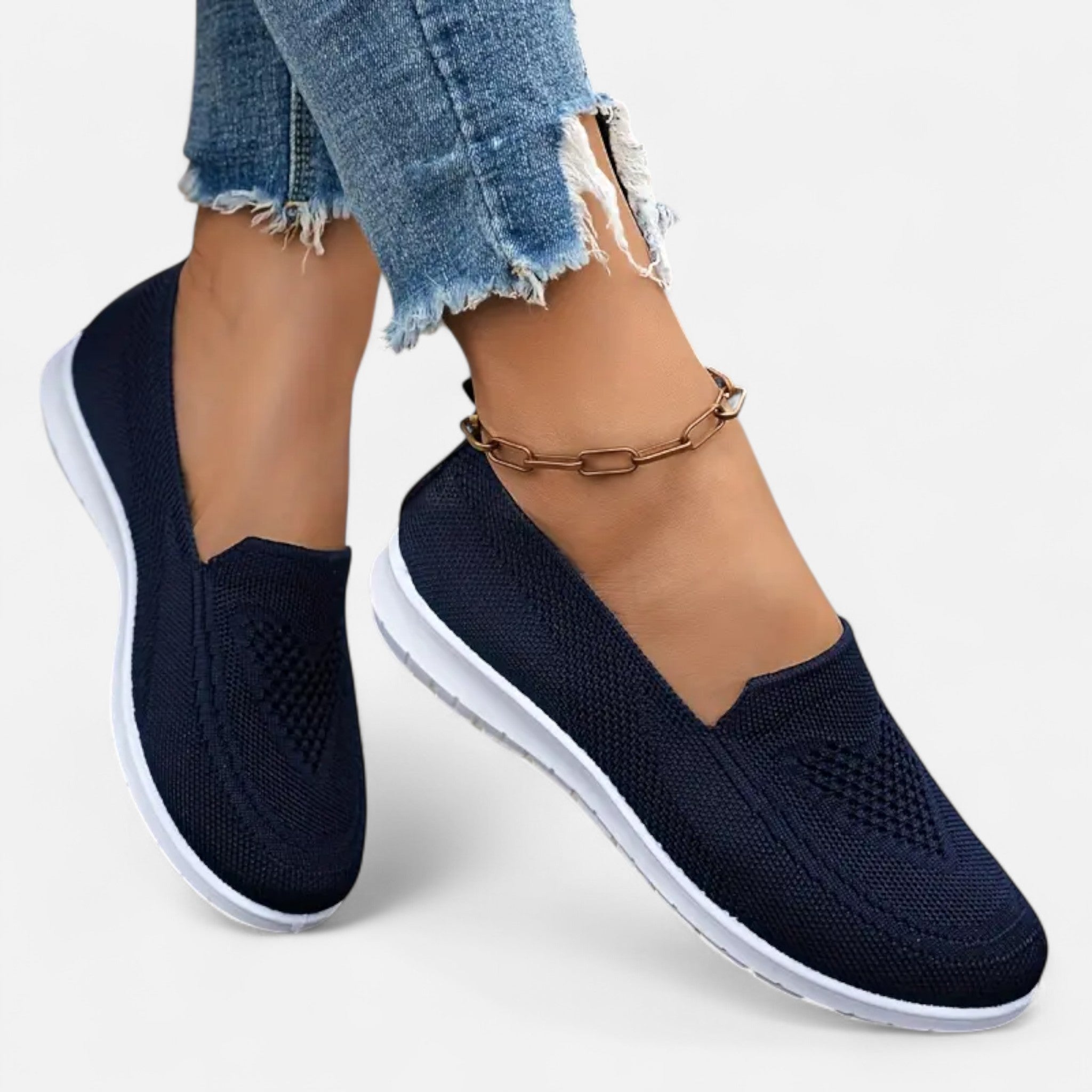 Elvaine | Women’s Knit Flats – Lightweight Slip-On Elegance