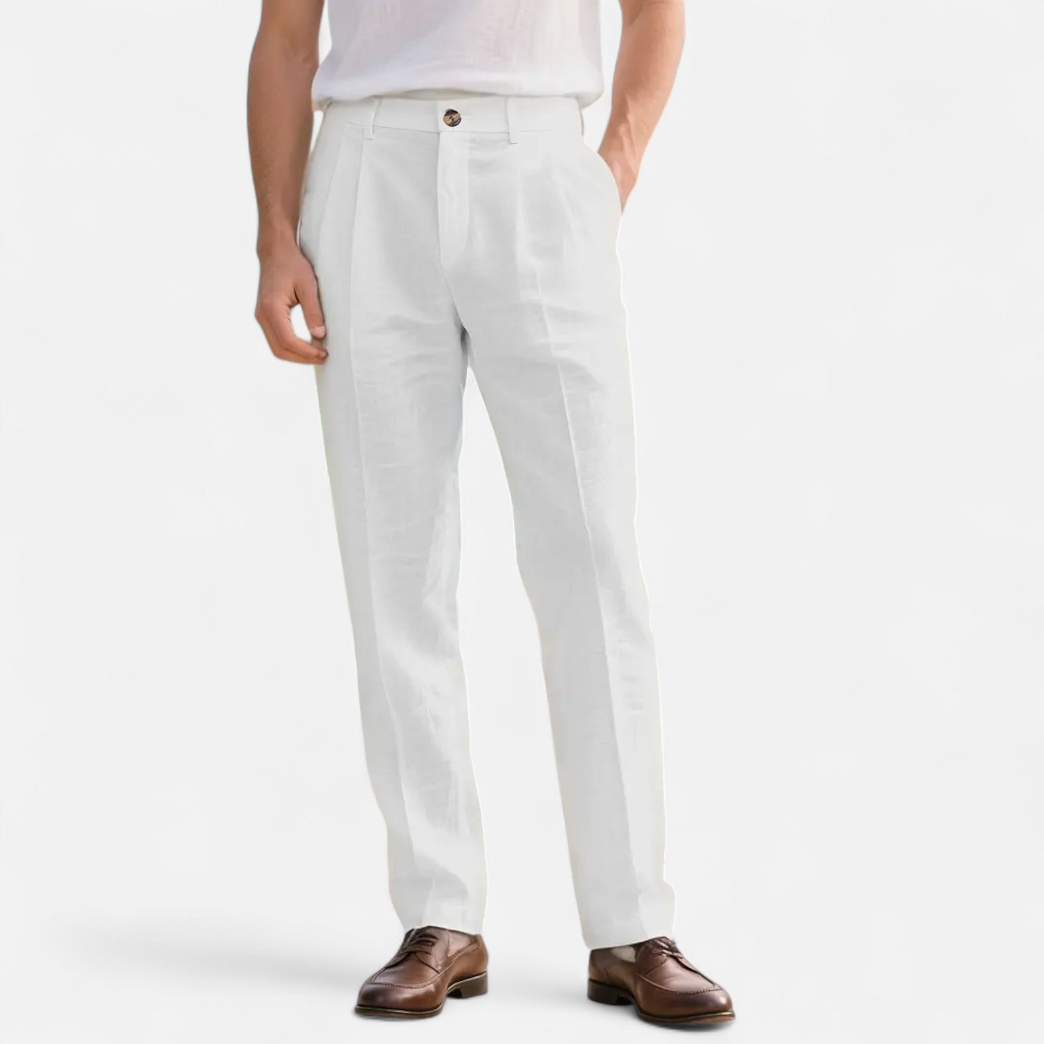 Elvaine | Men’s Formal Trousers – Light Blue Classic