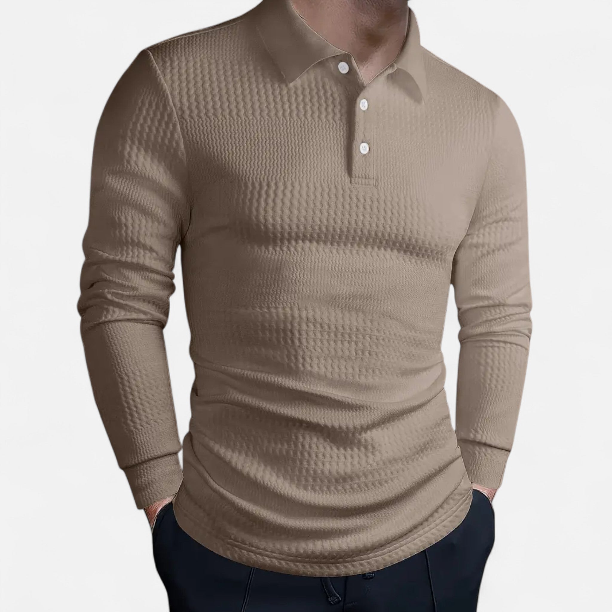 Elvaine | Men’s Full-Sleeve Polo – Refined Casual Style