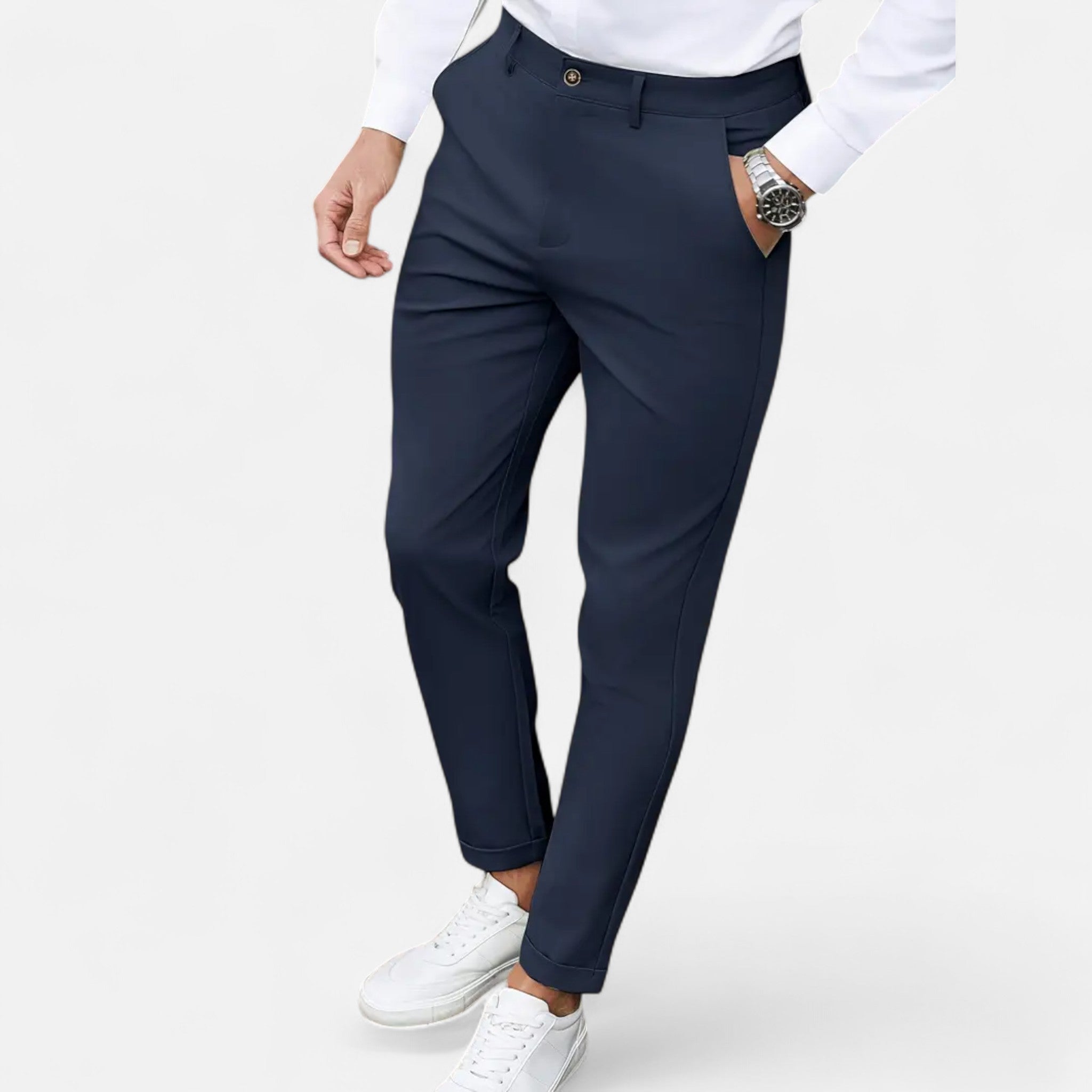 Elvaine | Men’s Slim Trousers – Wrinkle-Resistant Classic