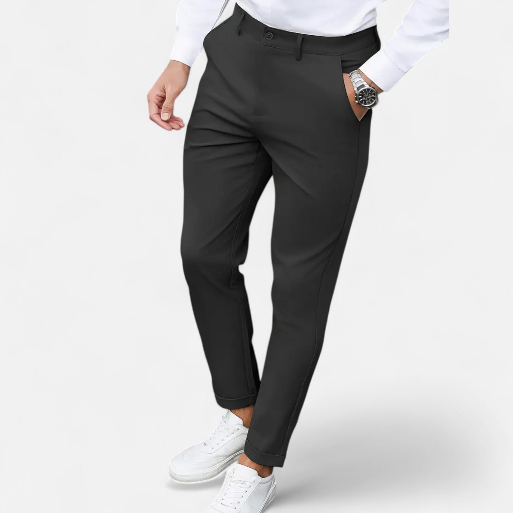 Elvaine | Men’s Slim Trousers – Wrinkle-Resistant Classic