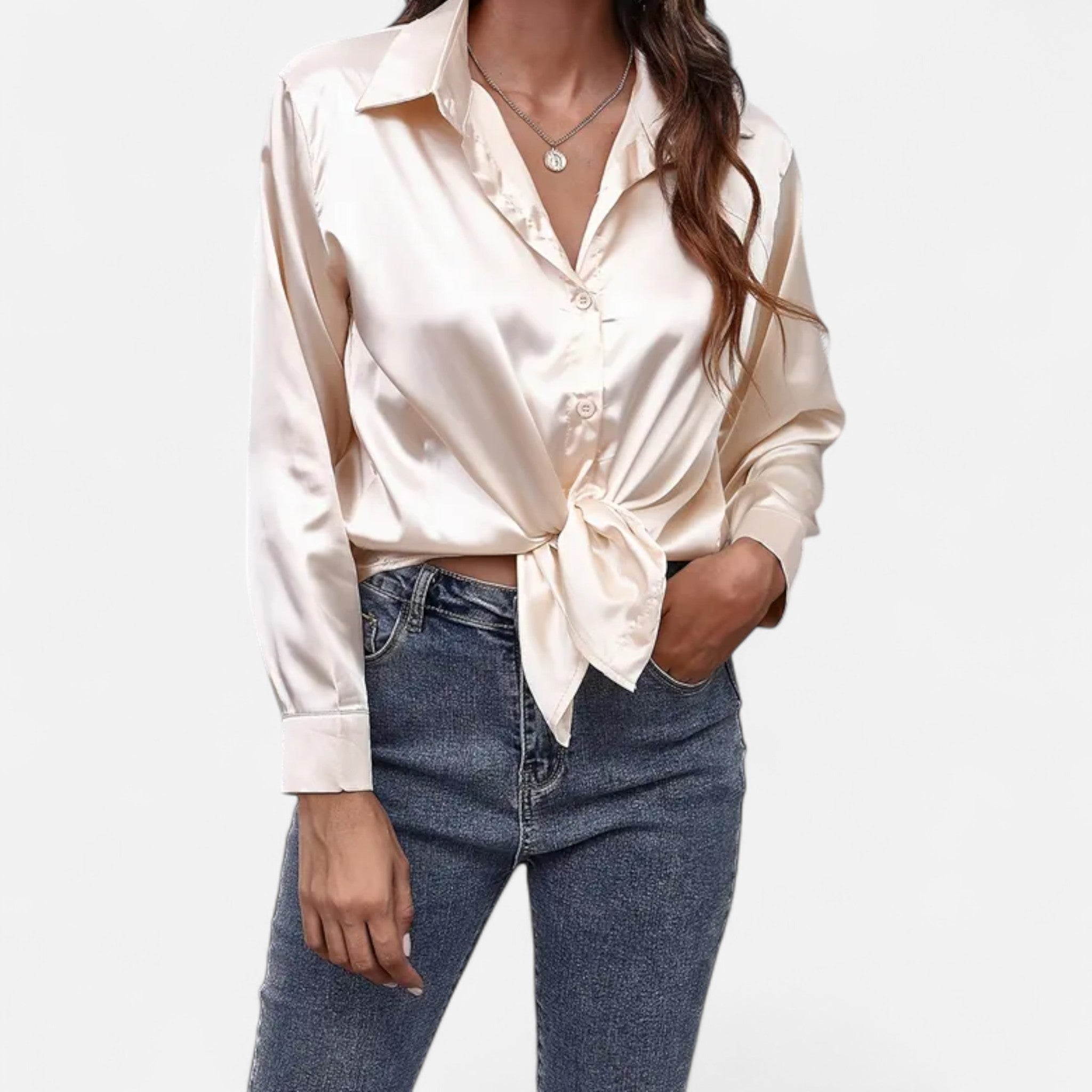 Elvaine | Women’s Satin Blouse – Timeless Formal Elegance