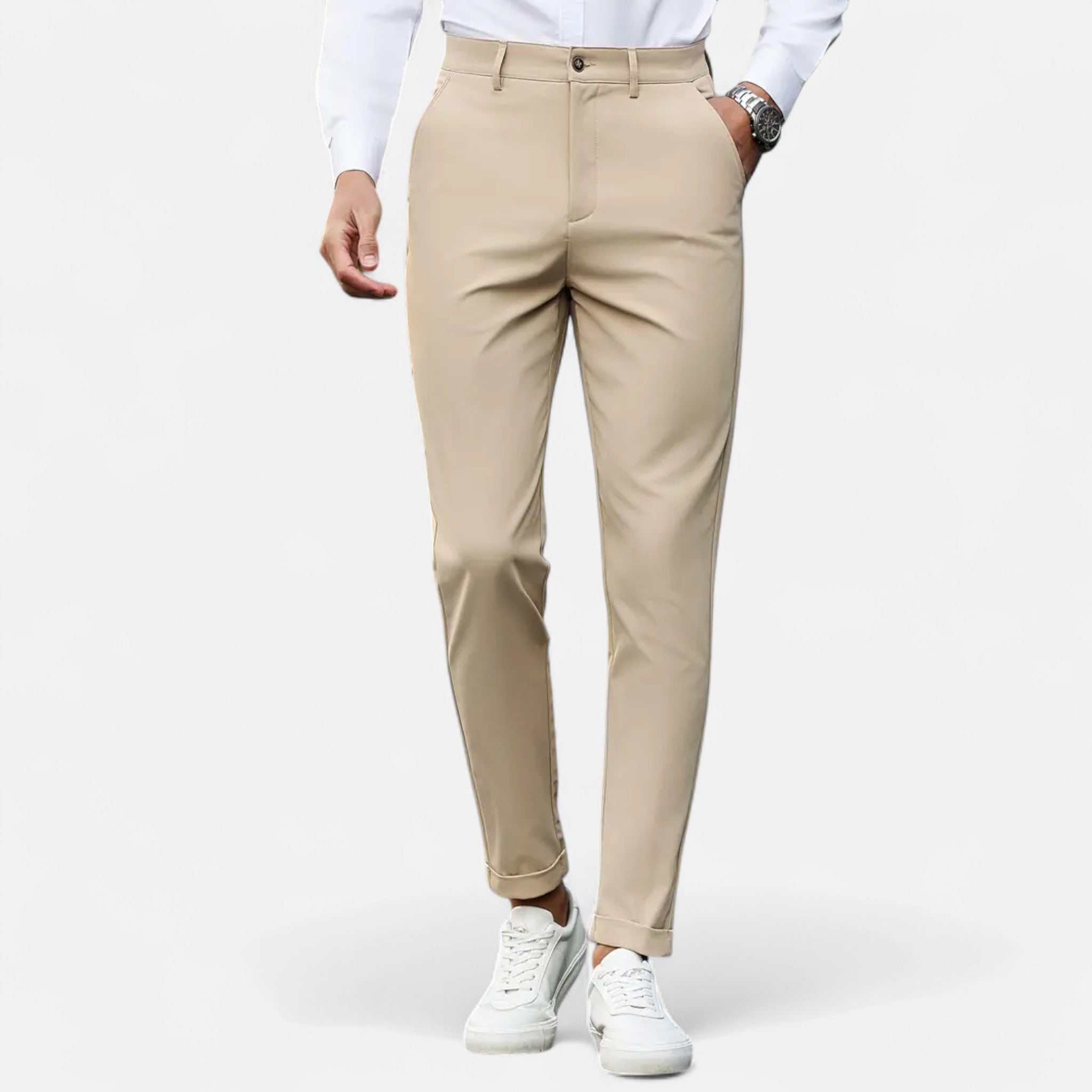 Elvaine | Men’s Slim Trousers – Wrinkle-Resistant Classic