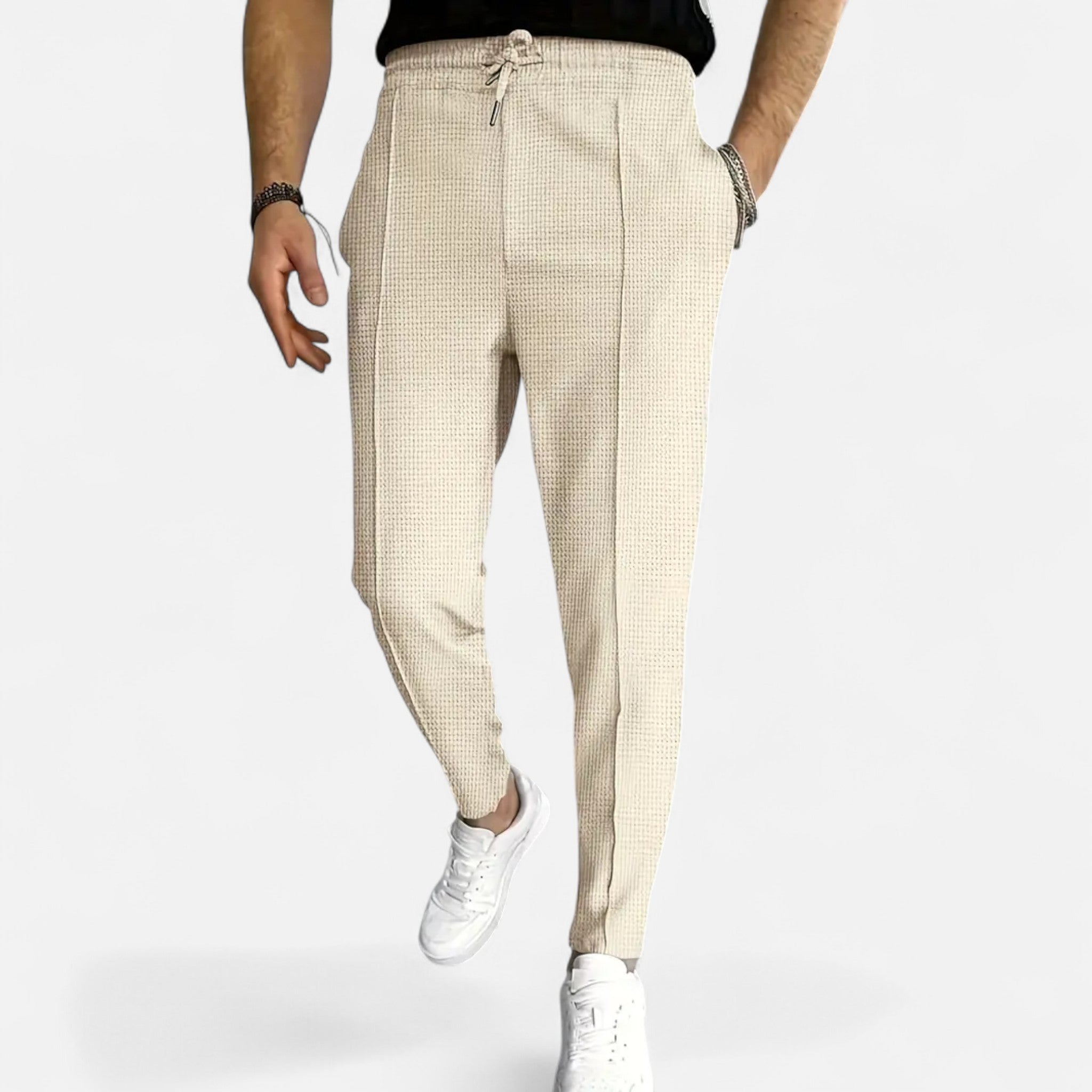 Elvaine | Men’s Waffle Knit Pants – Modern Elegance