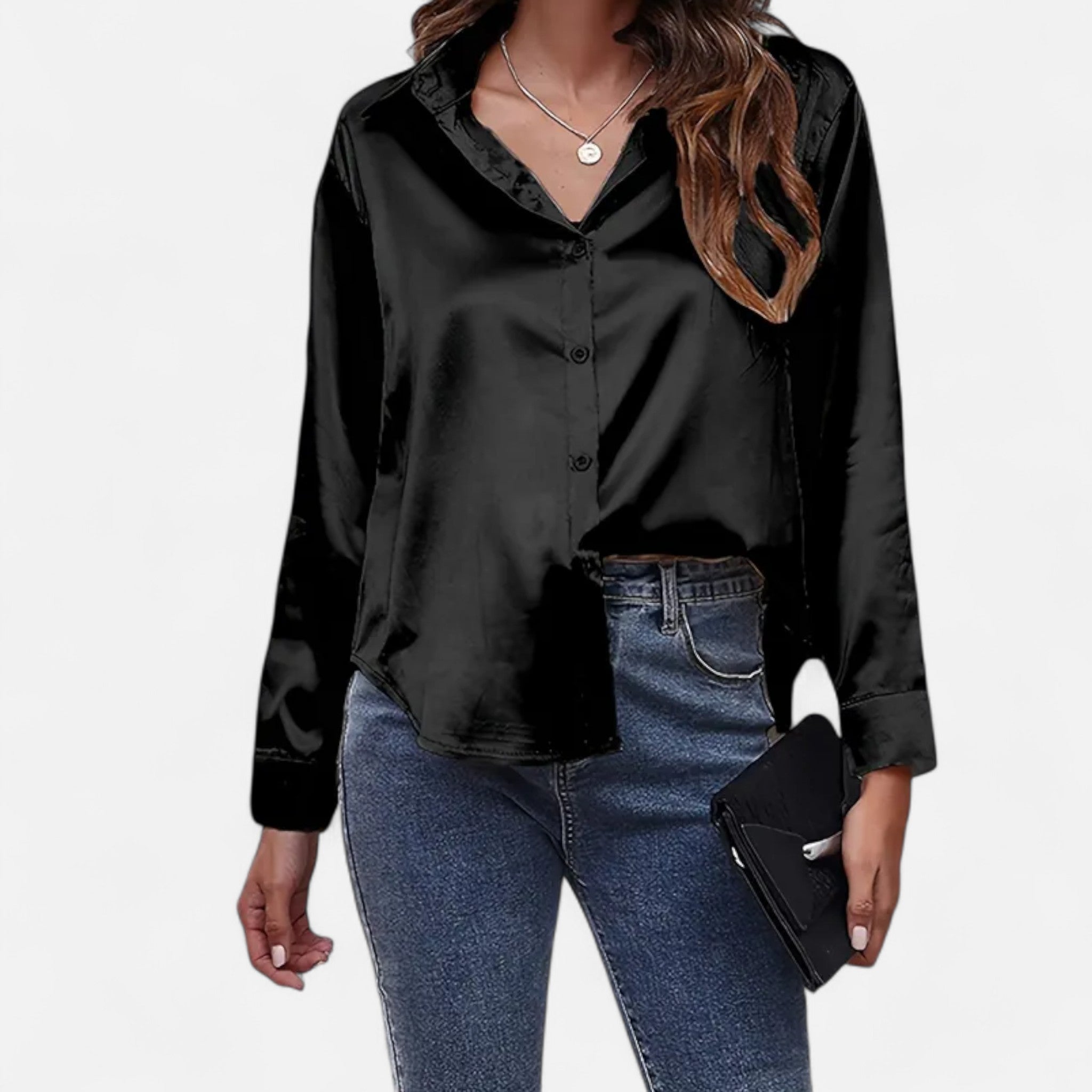 Elvaine | Women’s Satin Blouse – Timeless Formal Elegance