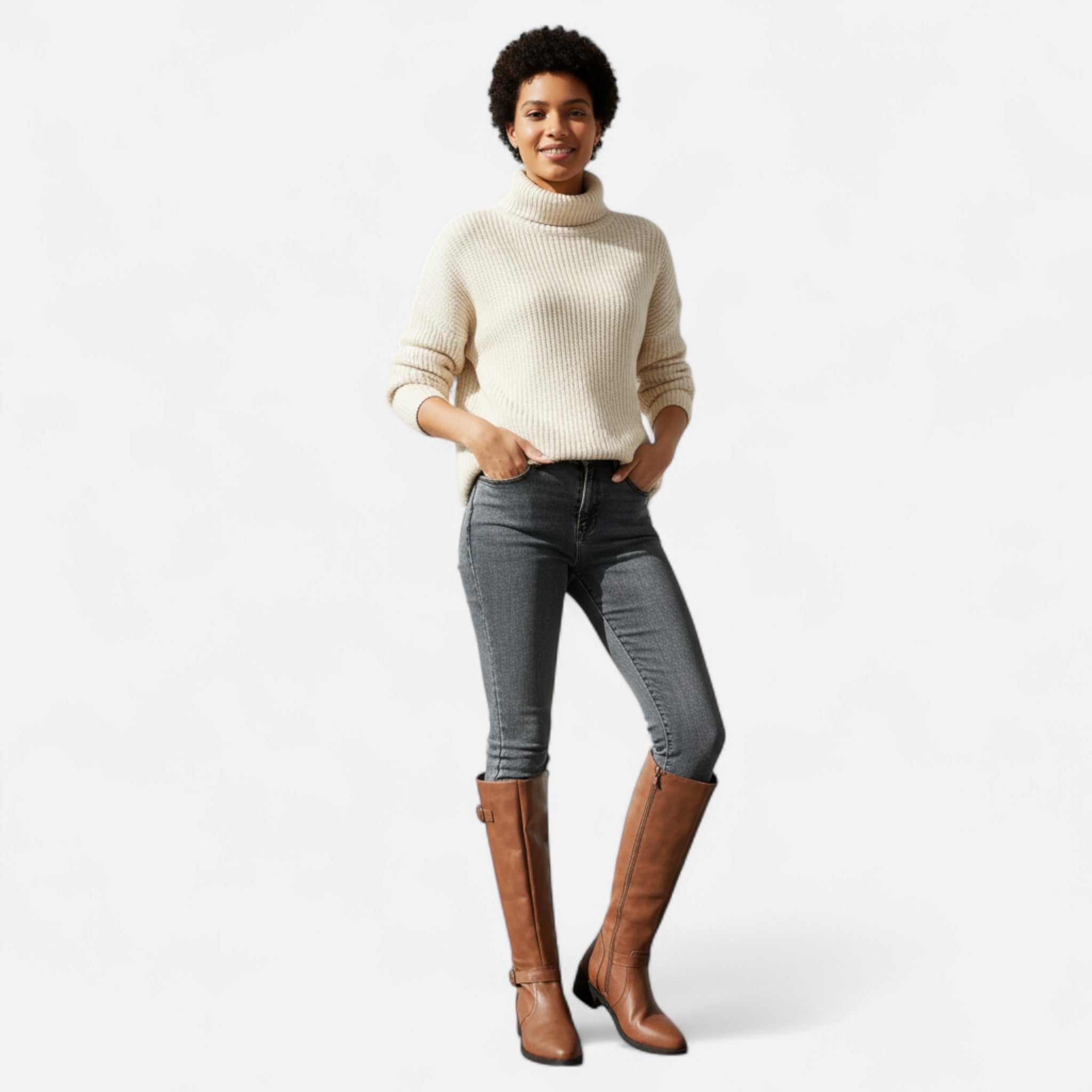 Elvaine | Women’s Classic Boots – Timeless Zipper Design