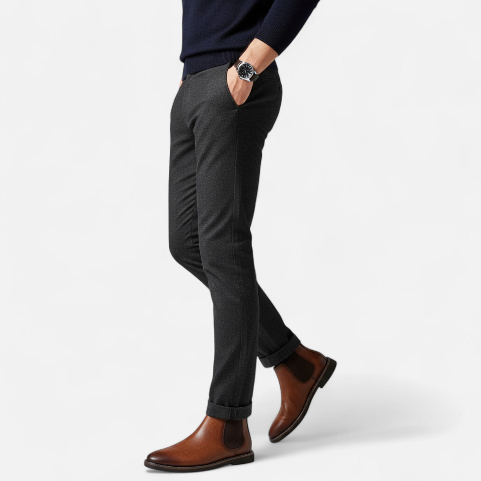 Elvaine | Men’s Vintage Boots – Classic Round-Toe Style