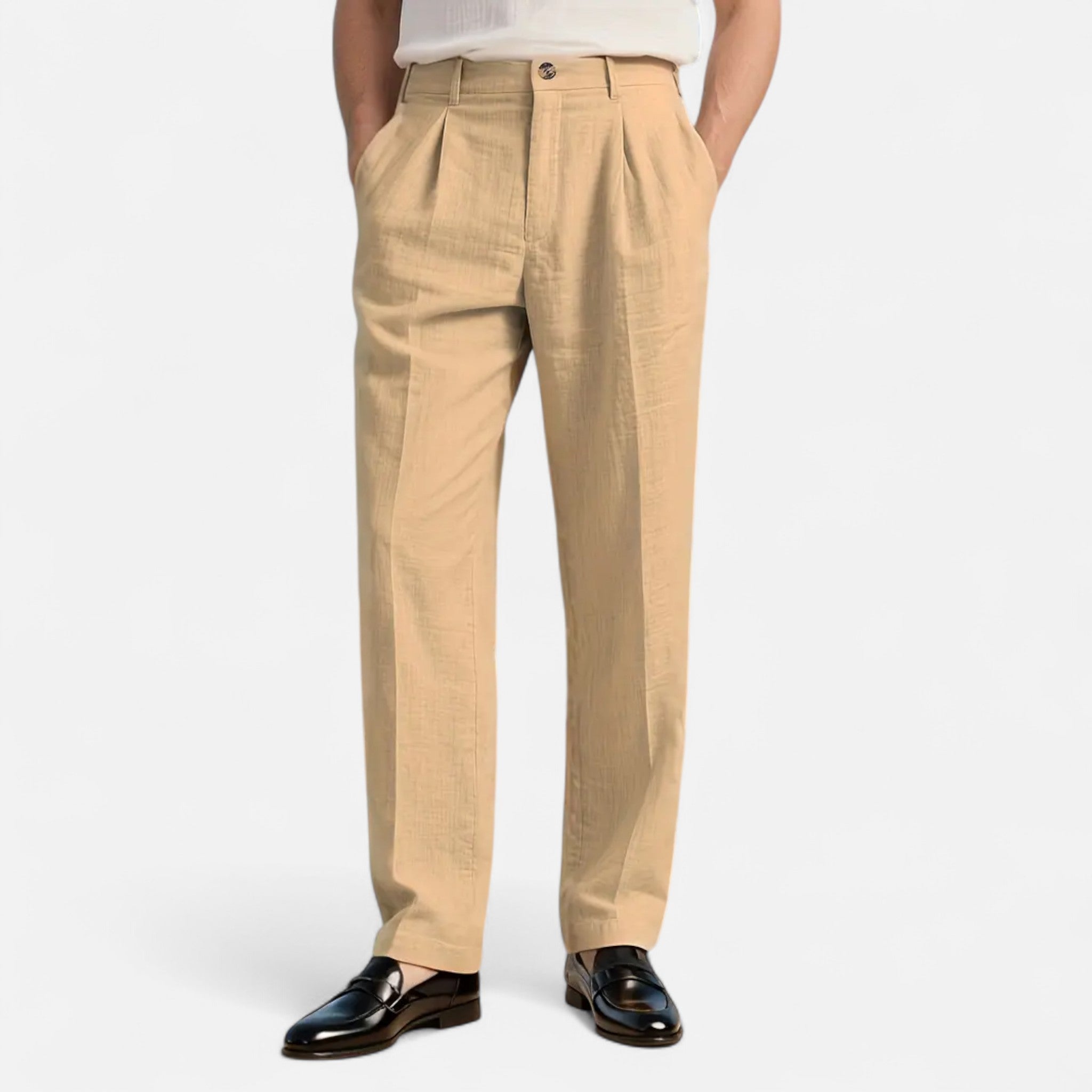 Elvaine | Men’s Formal Trousers – Light Blue Classic