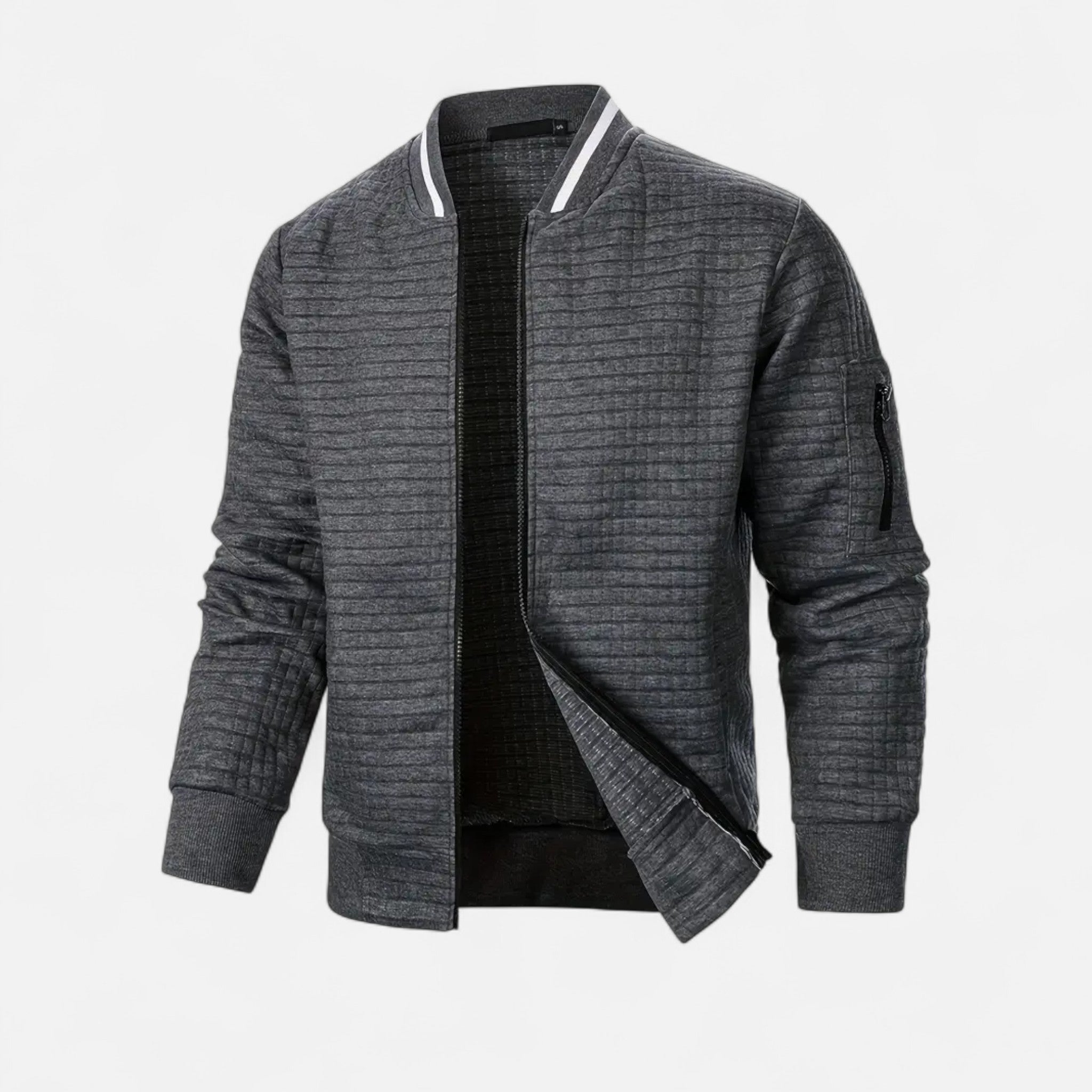 Elvaine | Men’s Zip-Up Jacket – Heritage Checked Elegance