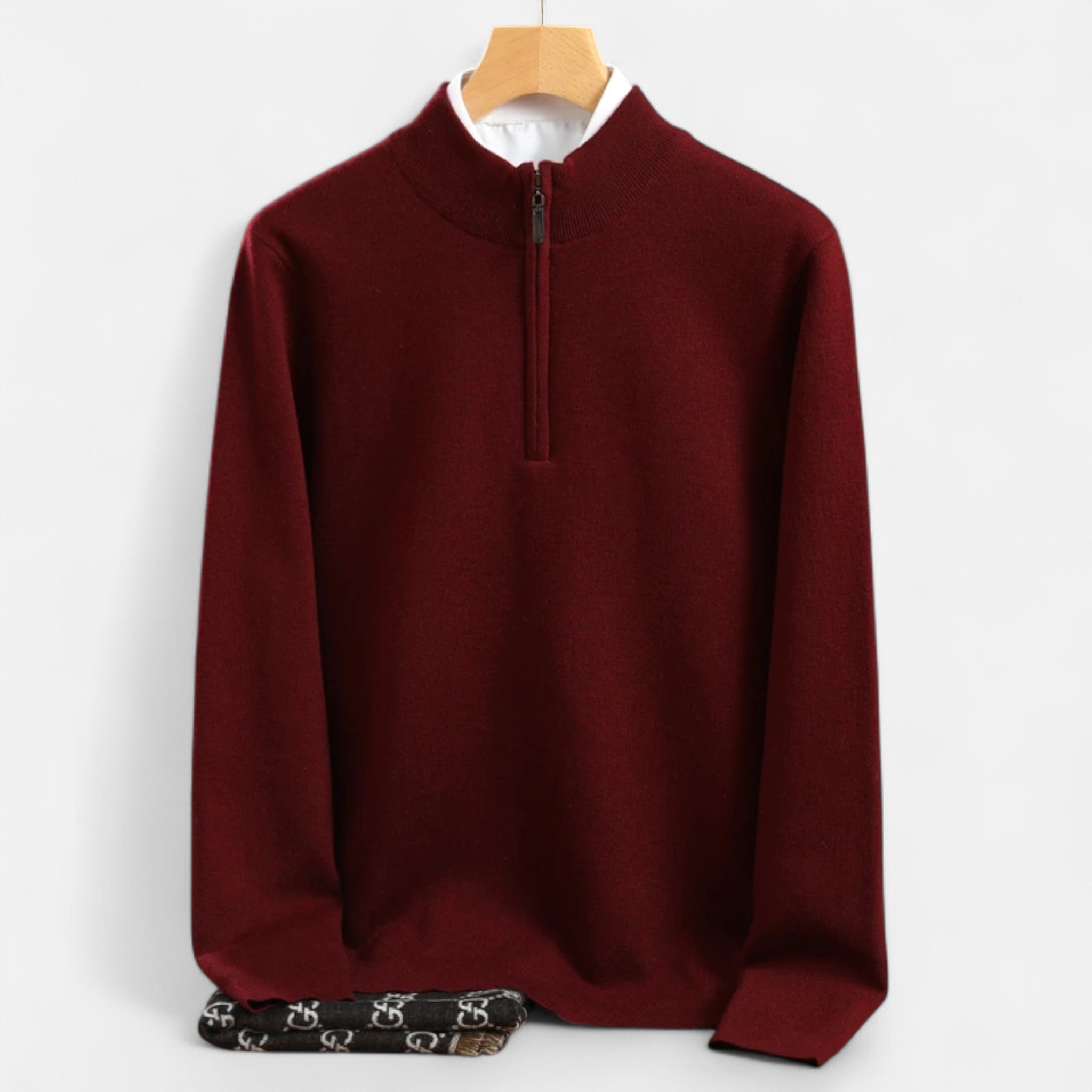 Elvaine | Men’s Merino Pullover – Half-Zip Heritage Style