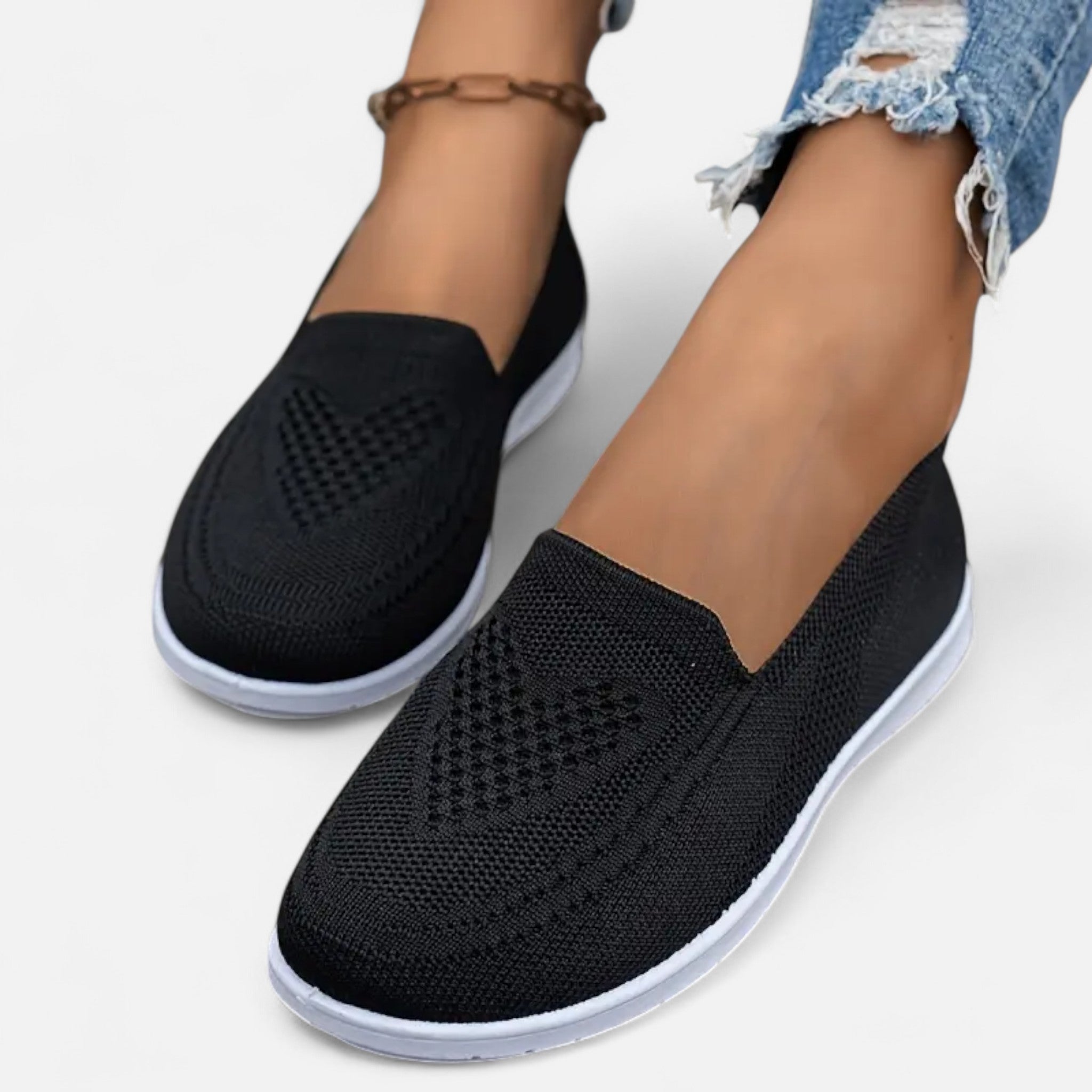 Elvaine | Women’s Knit Flats – Lightweight Slip-On Elegance