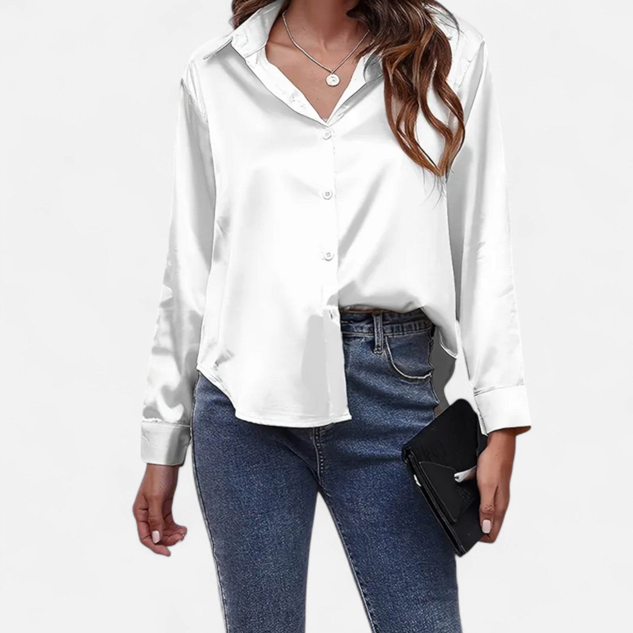 Elvaine | Women’s Satin Blouse – Timeless Formal Elegance