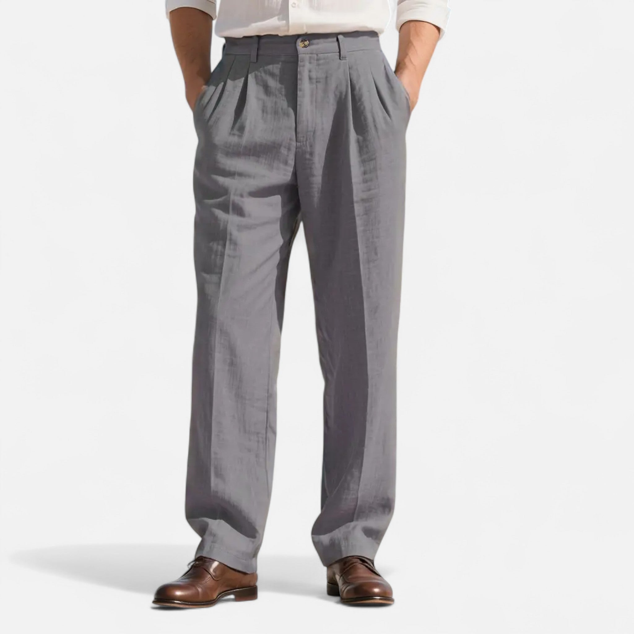 Elvaine | Men’s Formal Trousers – Light Blue Classic