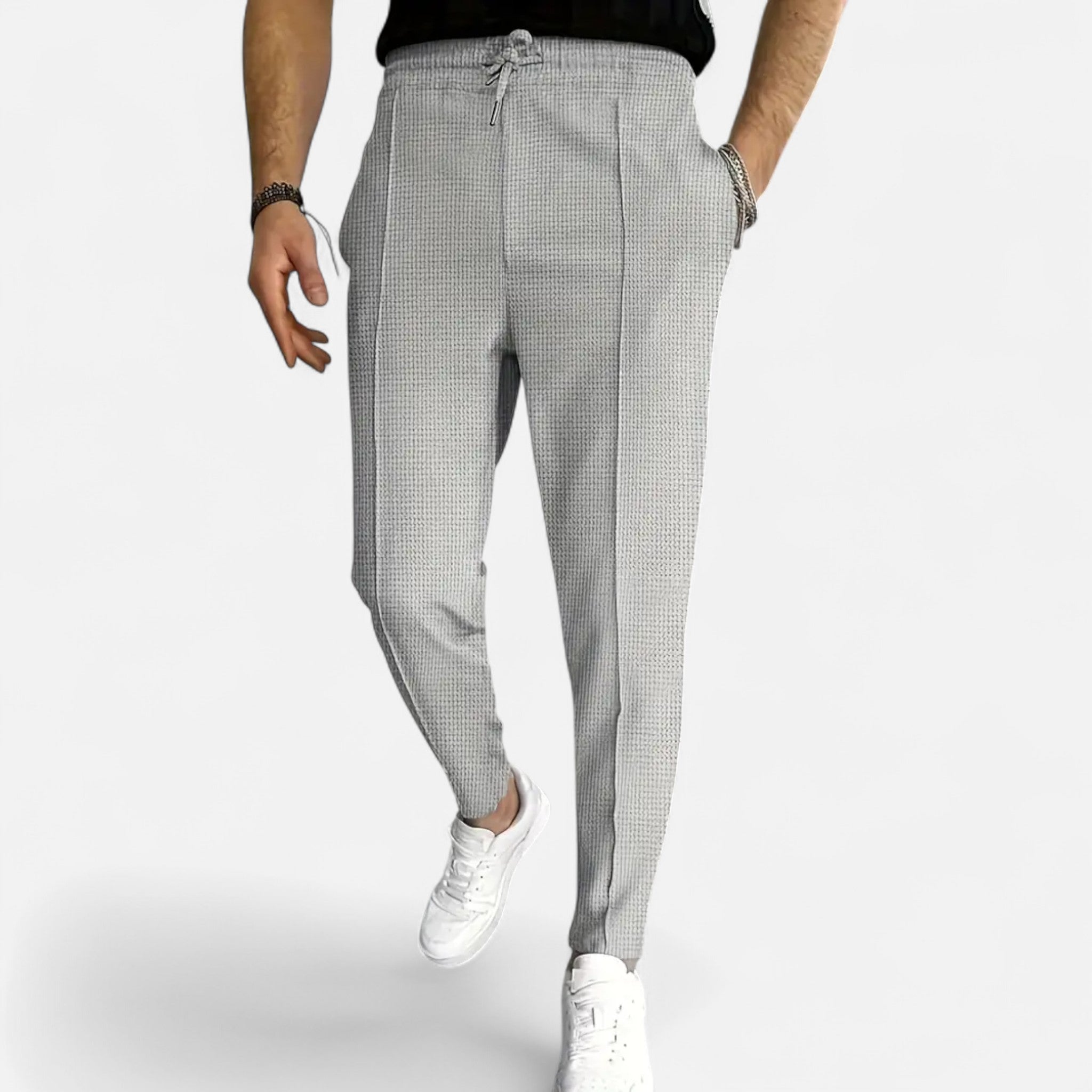 Elvaine | Men’s Waffle Knit Pants – Modern Elegance