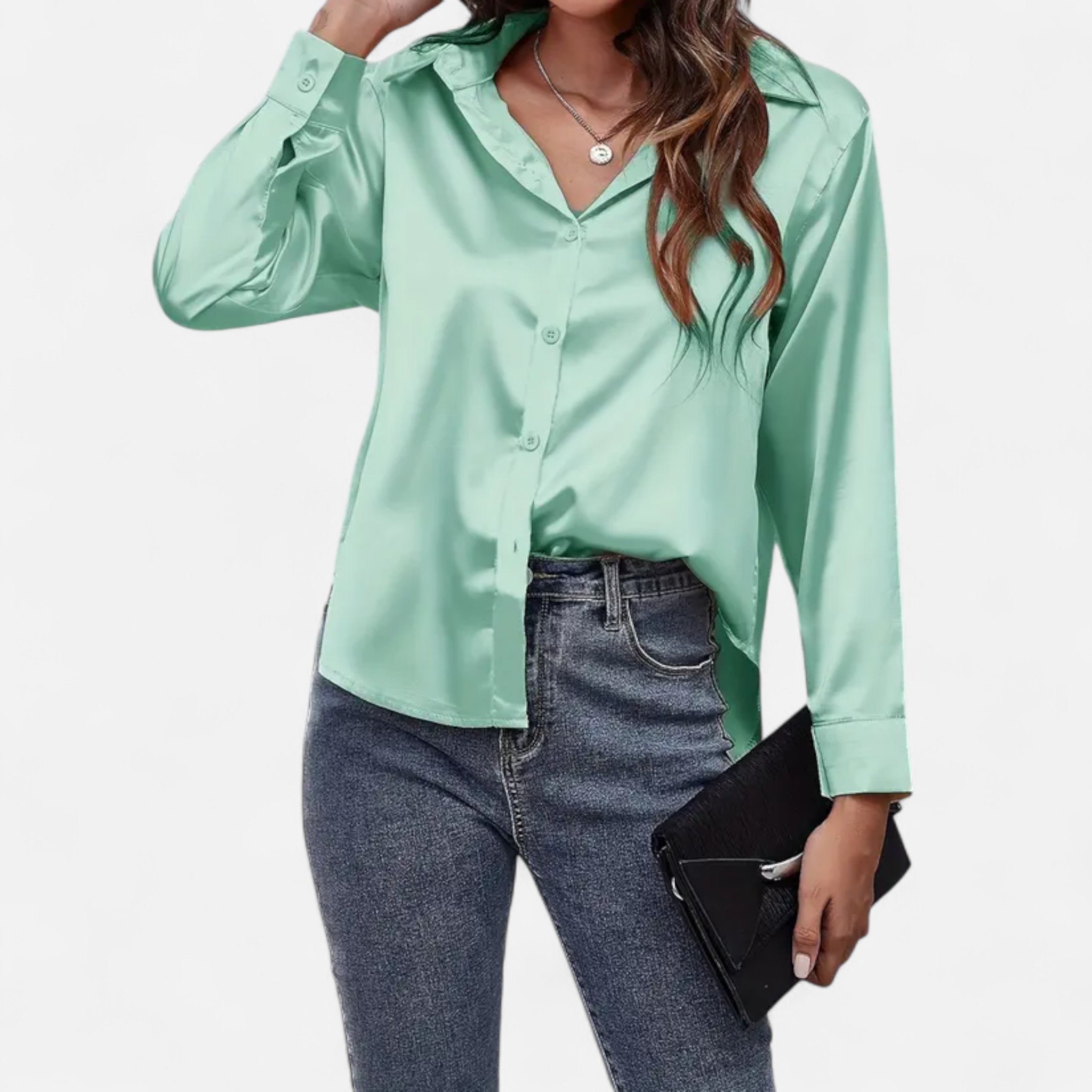 Elvaine | Women’s Satin Blouse – Timeless Formal Elegance