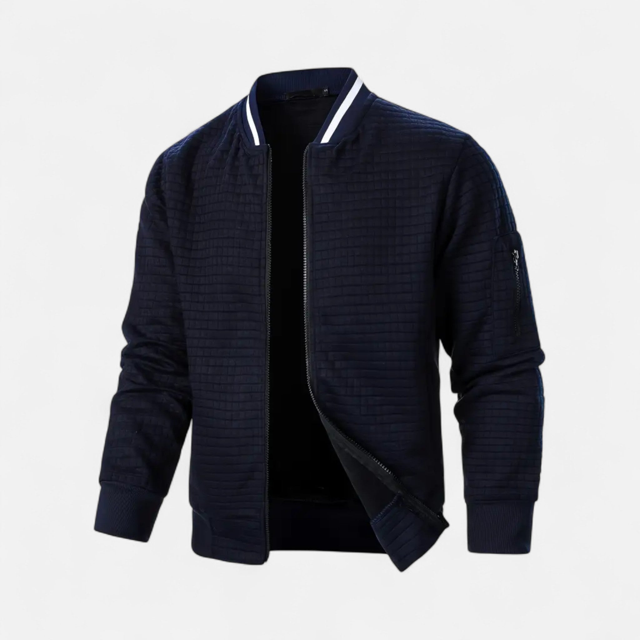 Elvaine | Men’s Zip-Up Jacket – Heritage Checked Elegance