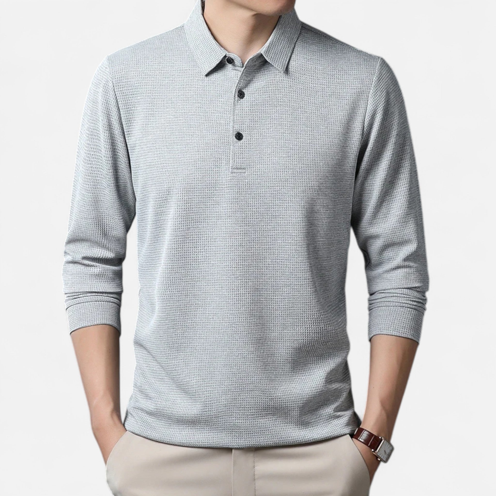 Elvaine | Men’s Long Sleeve Polo – Refined Comfort