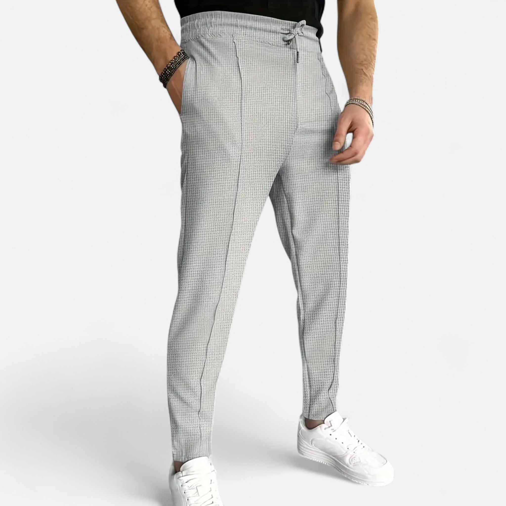 Elvaine | Men’s Waffle Knit Pants – Modern Elegance