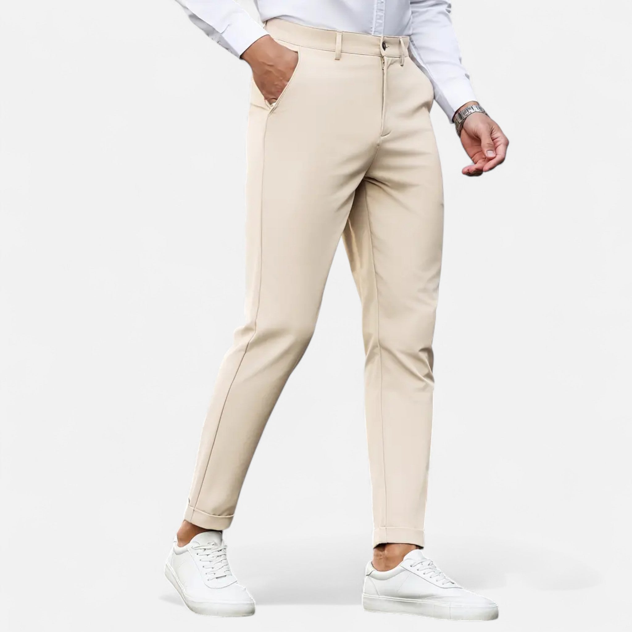 Elvaine | Men’s Slim Trousers – Wrinkle-Resistant Classic