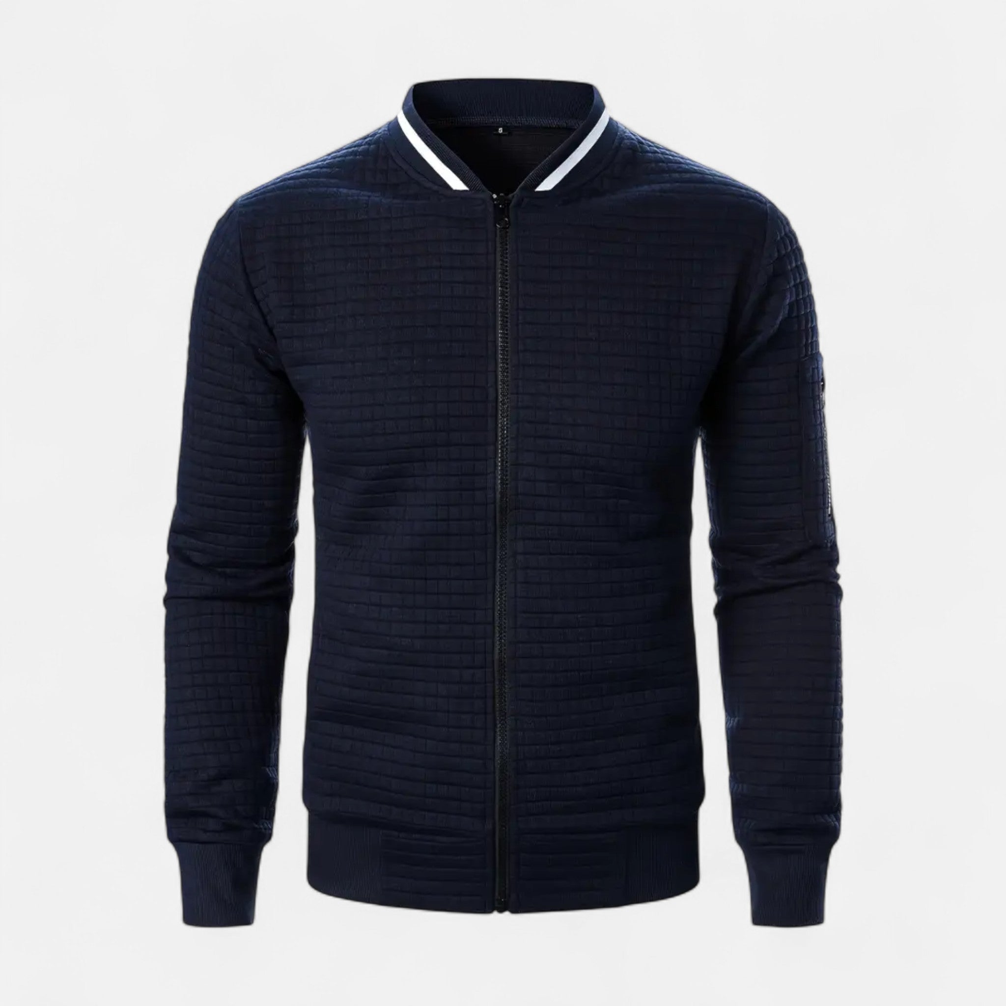 Elvaine | Men’s Zip-Up Jacket – Heritage Checked Elegance