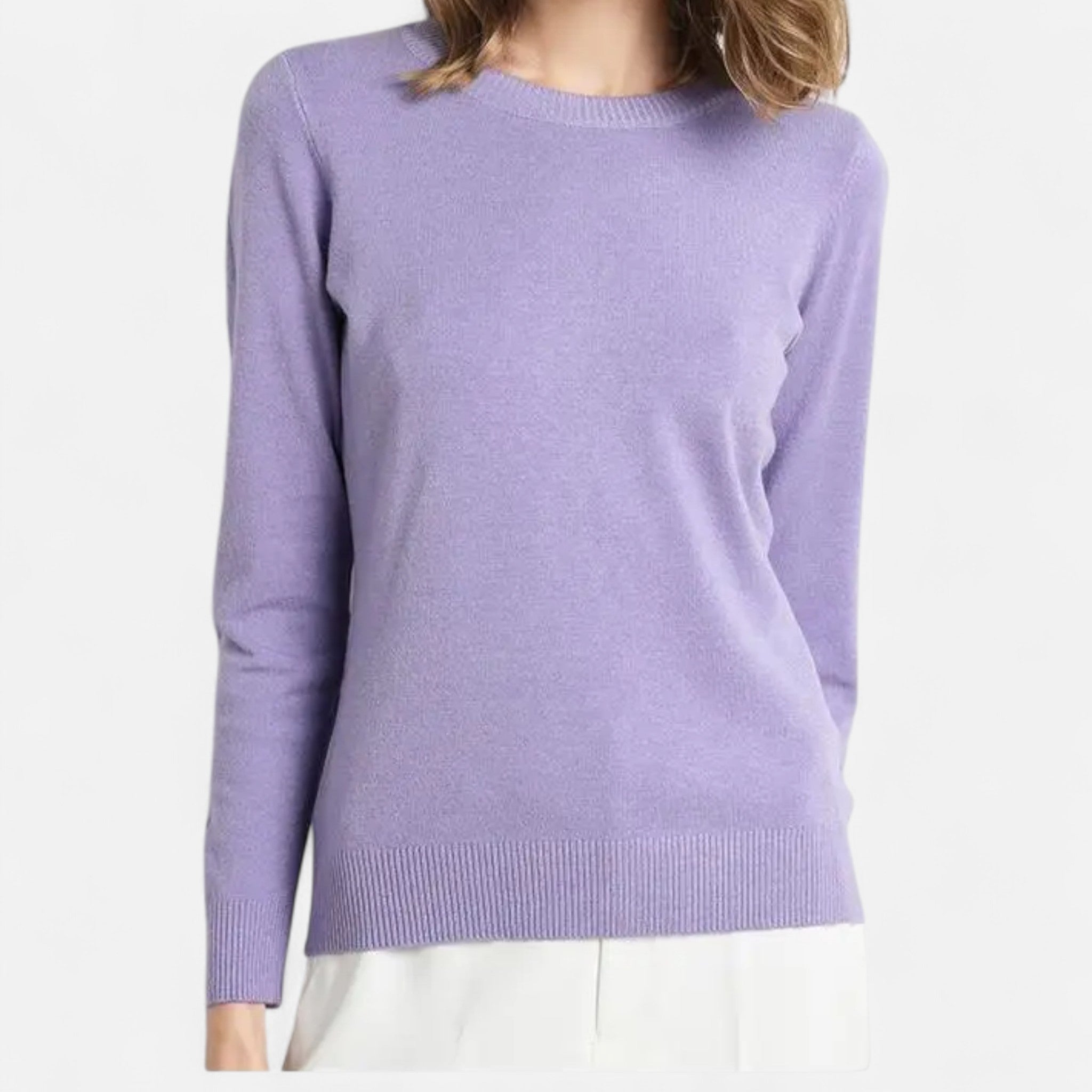 Elvaine | Women’s Merino Sweater – Classic O-Neck Elegance