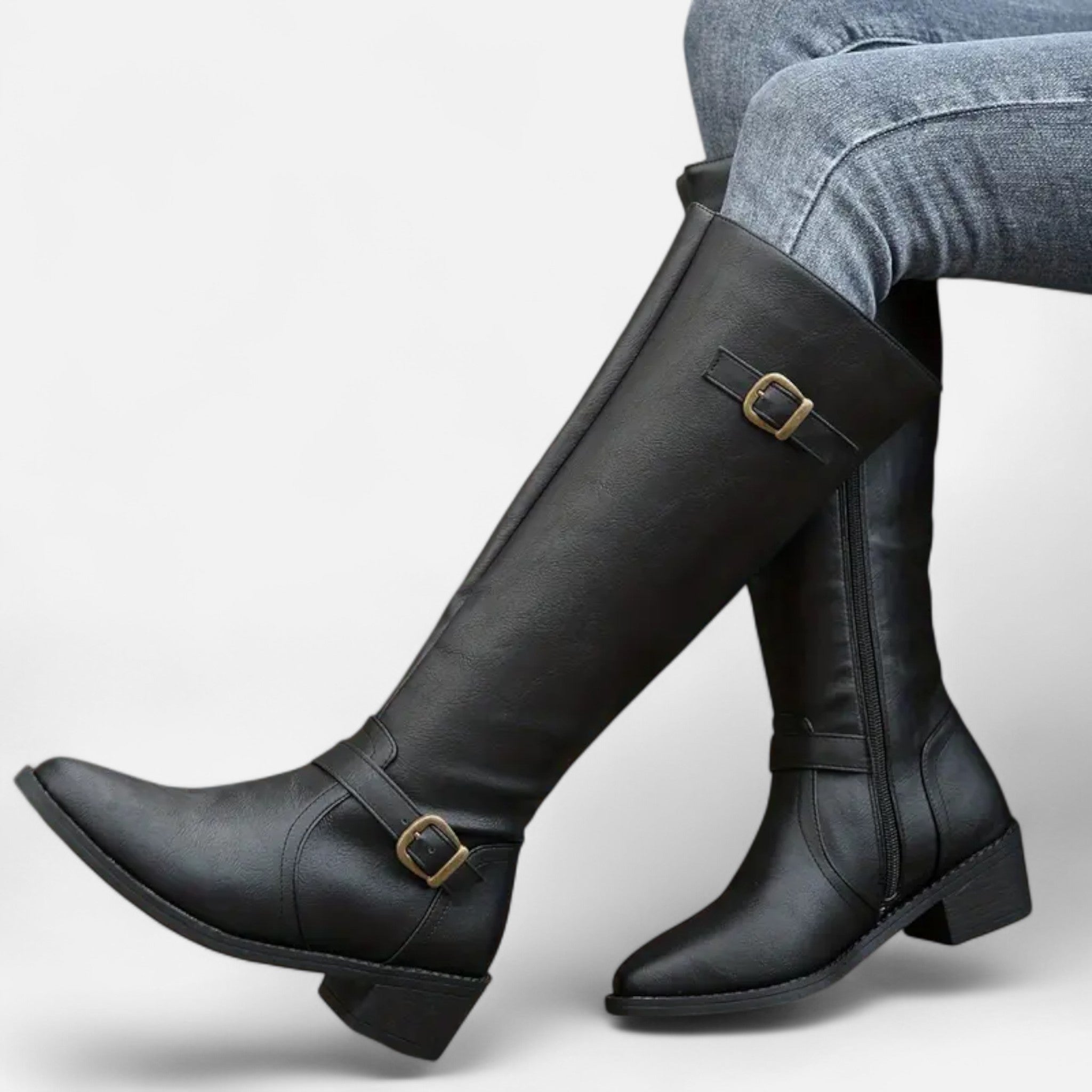 Elvaine | Women’s Classic Boots – Timeless Zipper Design