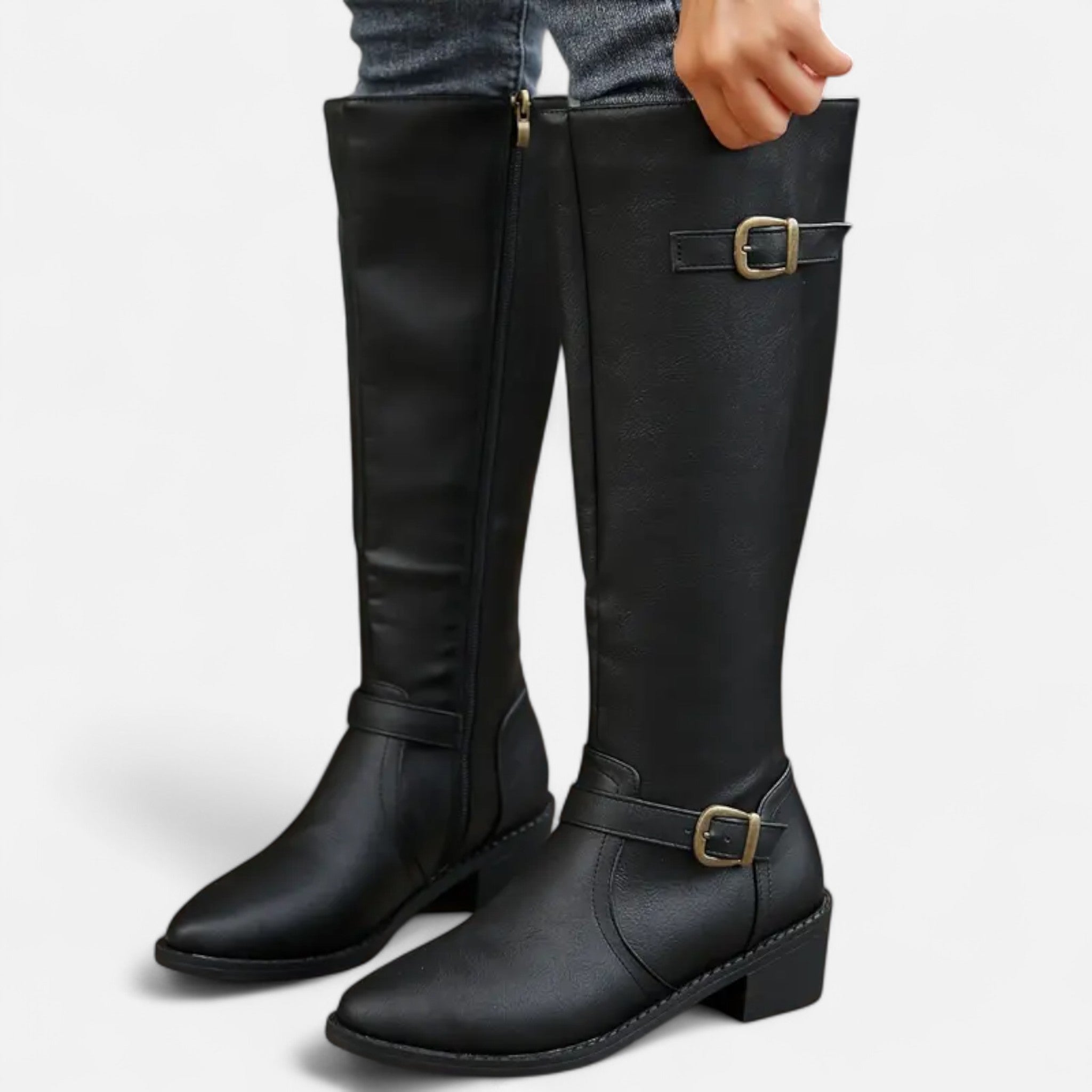 Elvaine | Women’s Classic Boots – Timeless Zipper Design