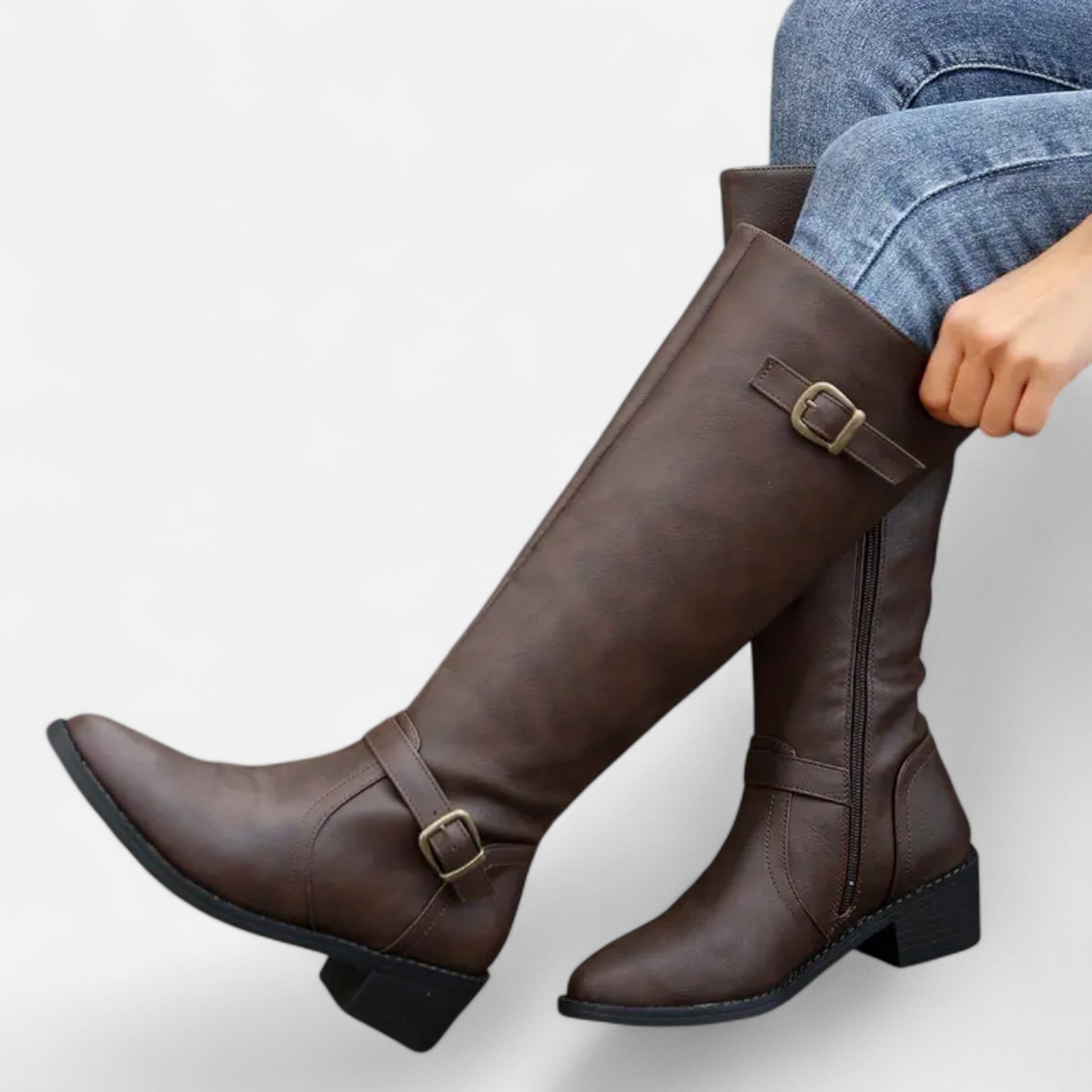 Elvaine | Women’s Classic Boots – Timeless Zipper Design