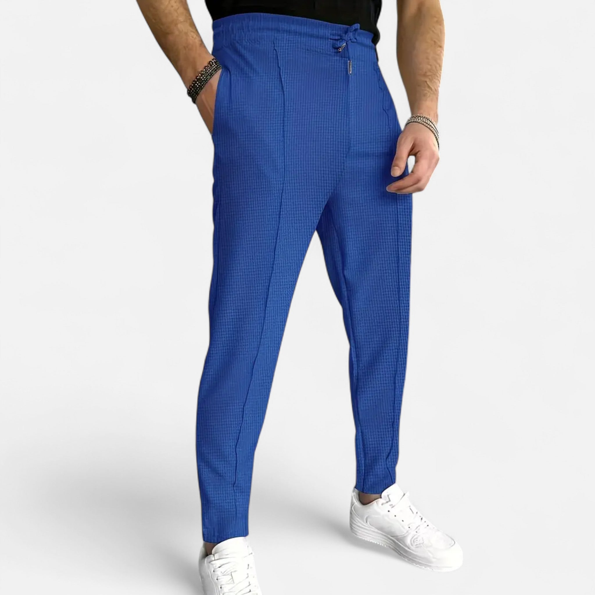 Elvaine | Men’s Waffle Knit Pants – Modern Elegance