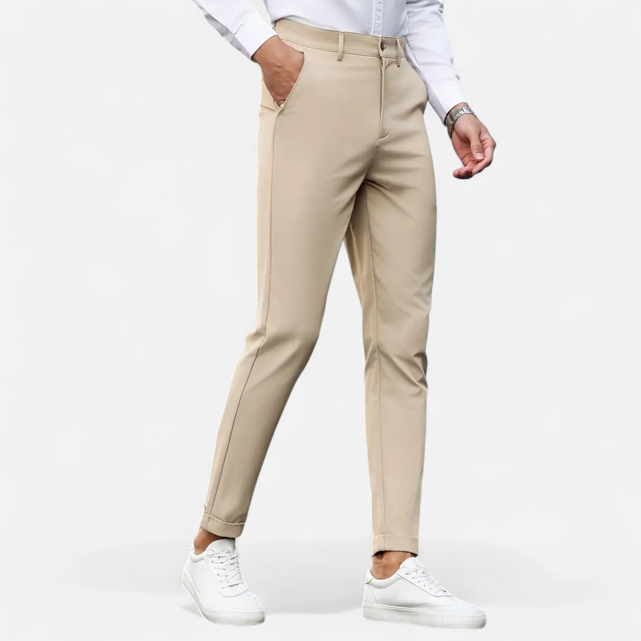 Elvaine | Men’s Slim Trousers – Wrinkle-Resistant Classic
