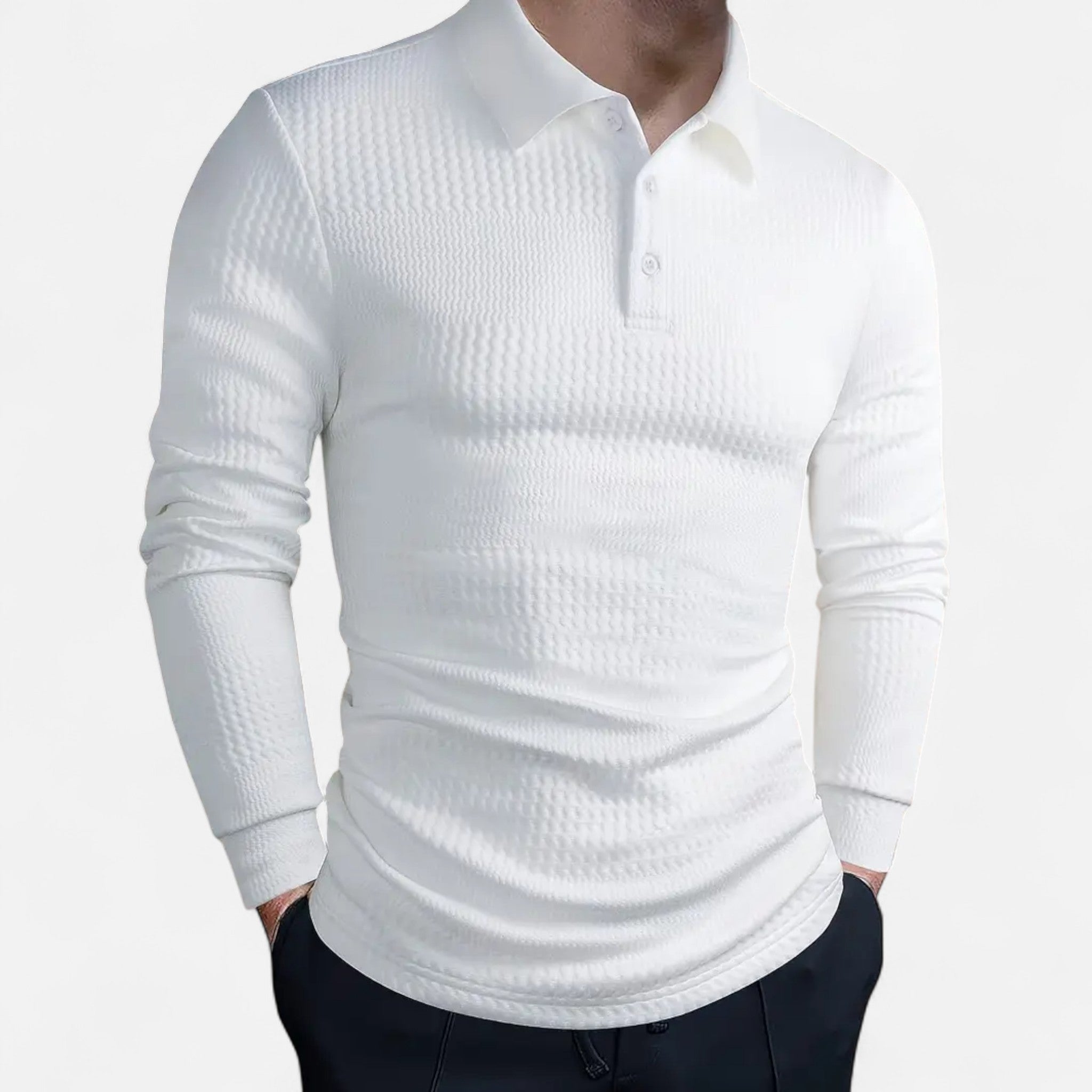 Elvaine | Men’s Full-Sleeve Polo – Refined Casual Style