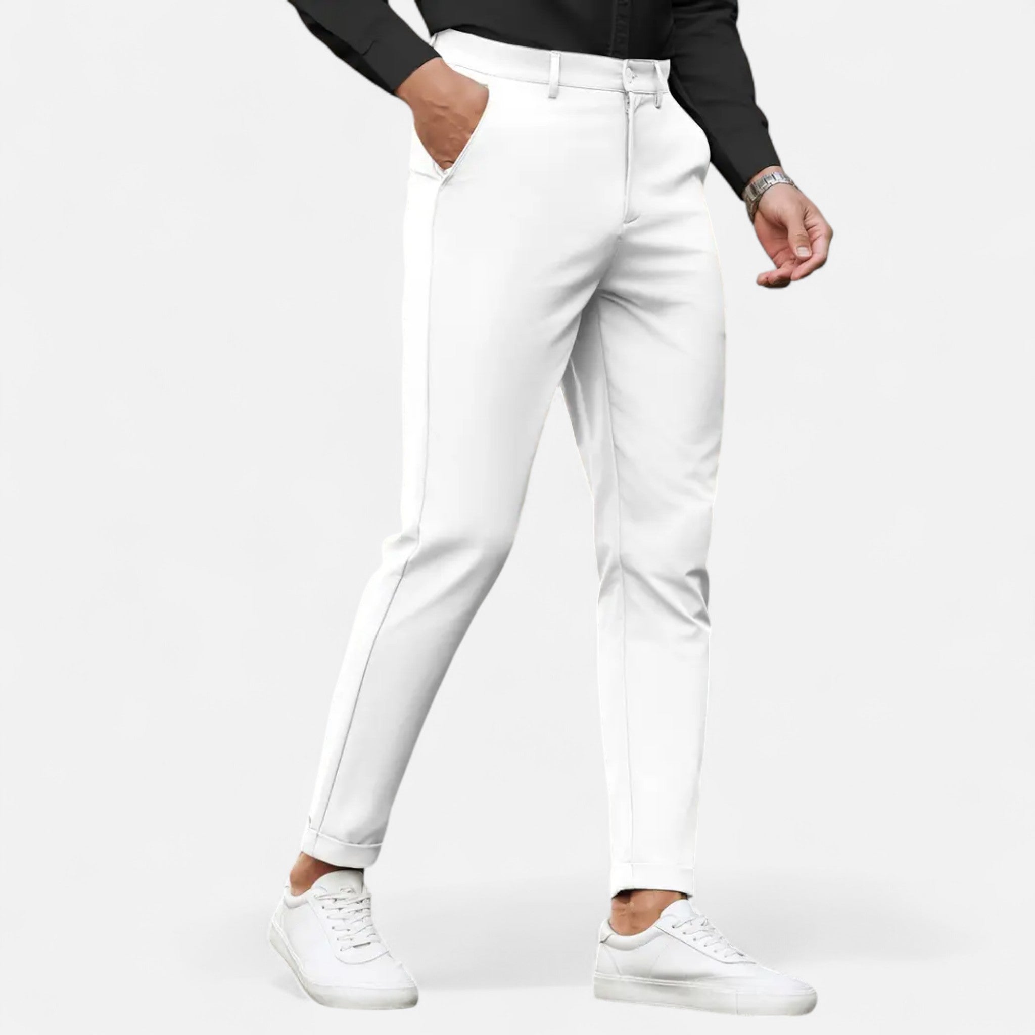 Elvaine | Men’s Slim Trousers – Wrinkle-Resistant Classic