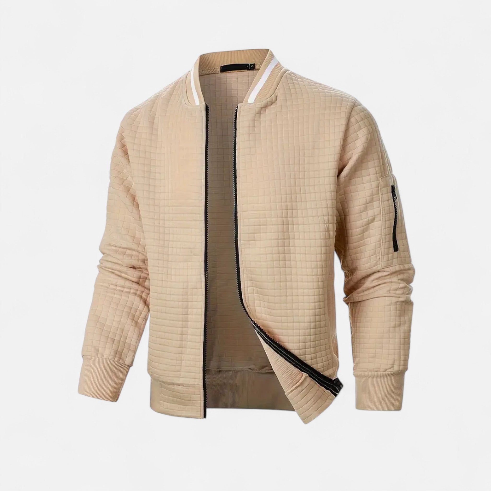 Elvaine | Men’s Zip-Up Jacket – Heritage Checked Elegance