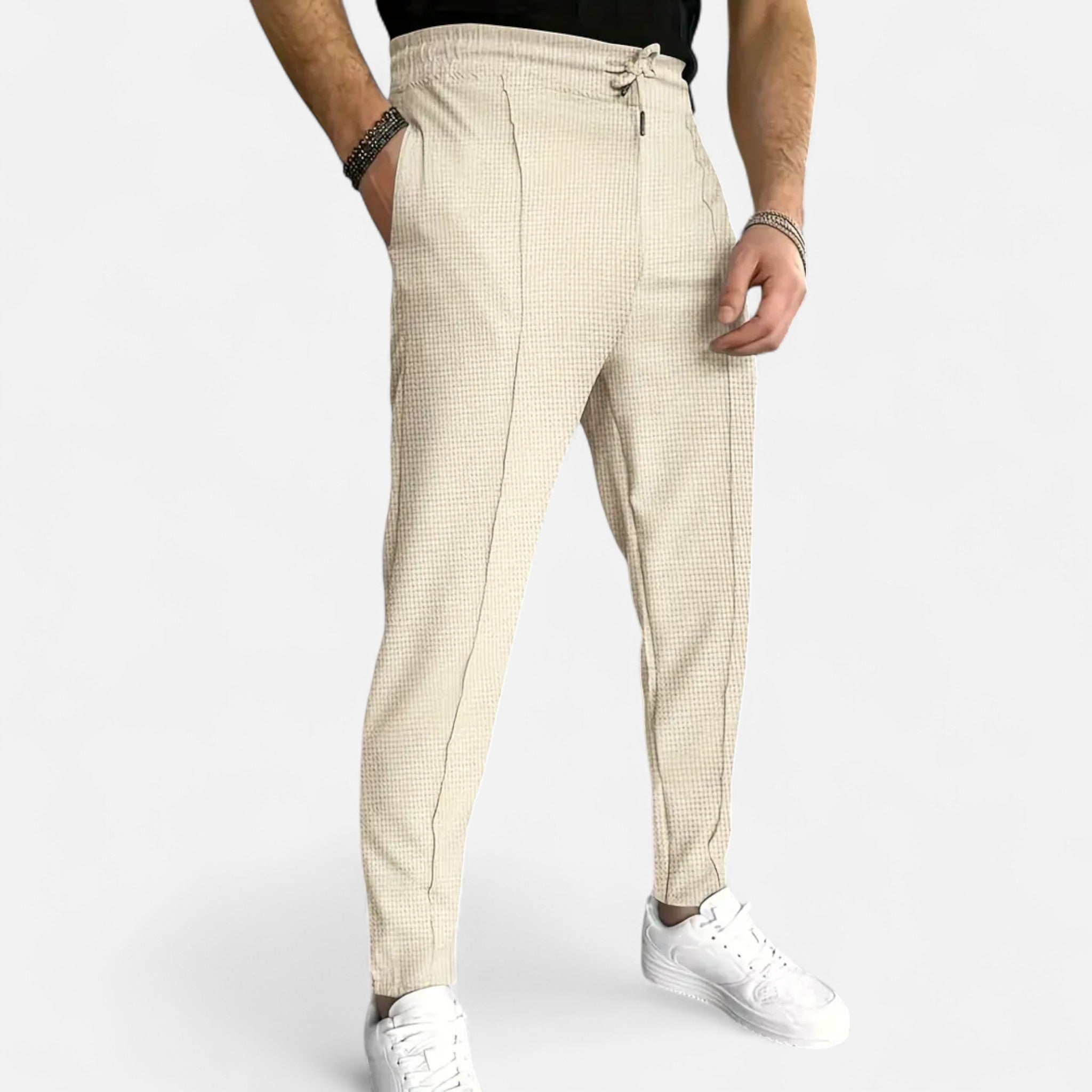 Elvaine | Men’s Waffle Knit Pants – Modern Elegance