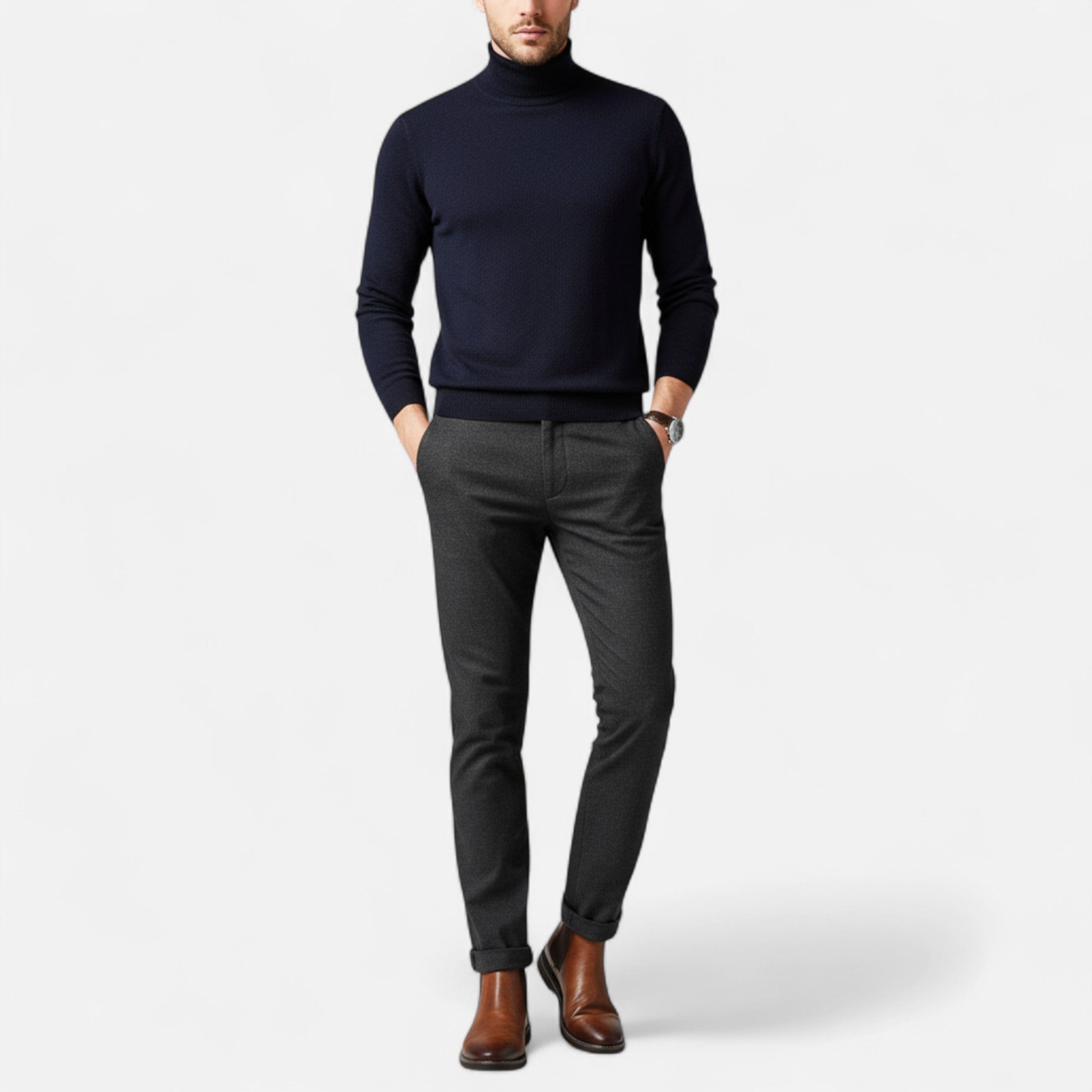 Elvaine | Men’s Vintage Boots – Classic Round-Toe Style