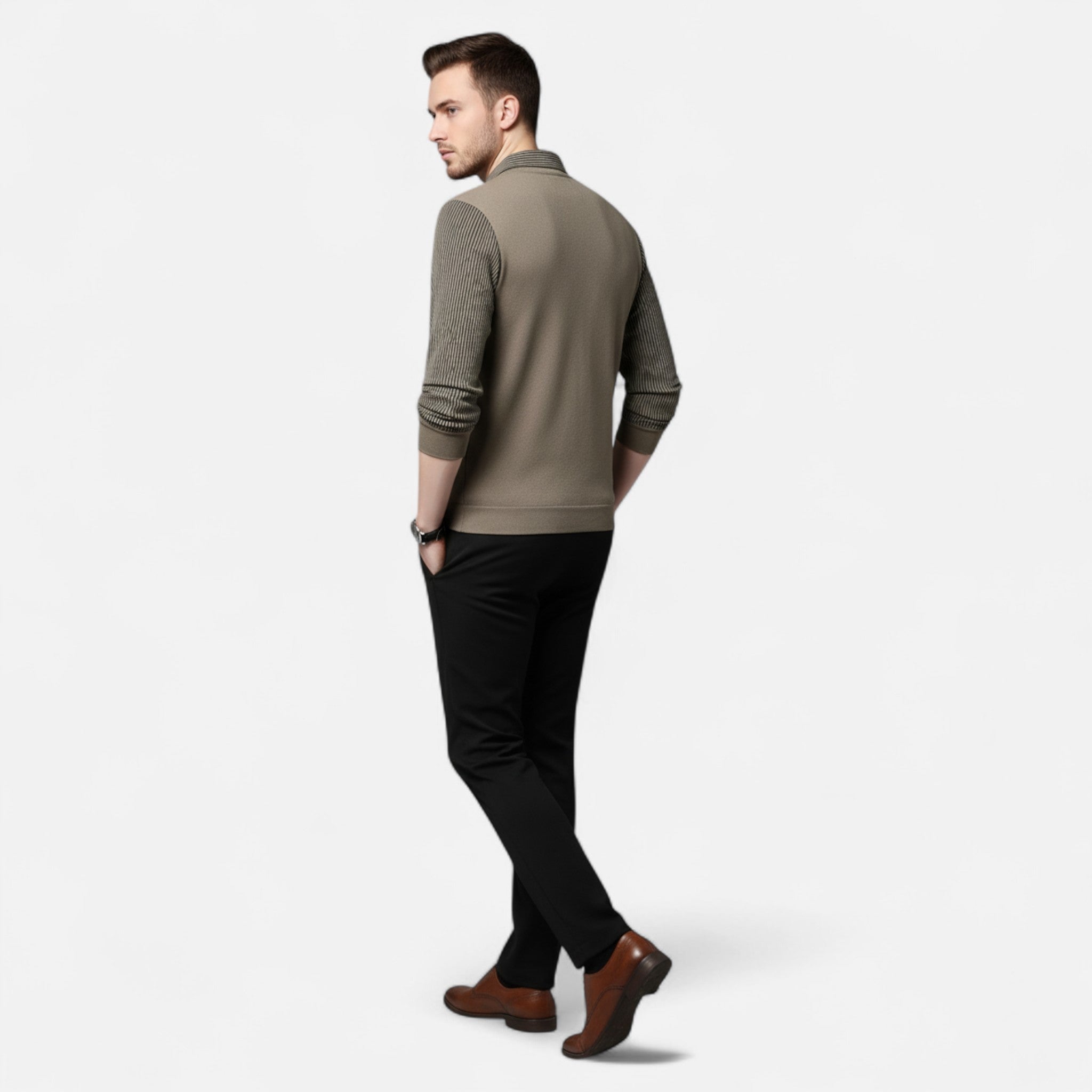 Elvaine | Men’s Long Sleeve Shirt – Refined Two-Piece Style