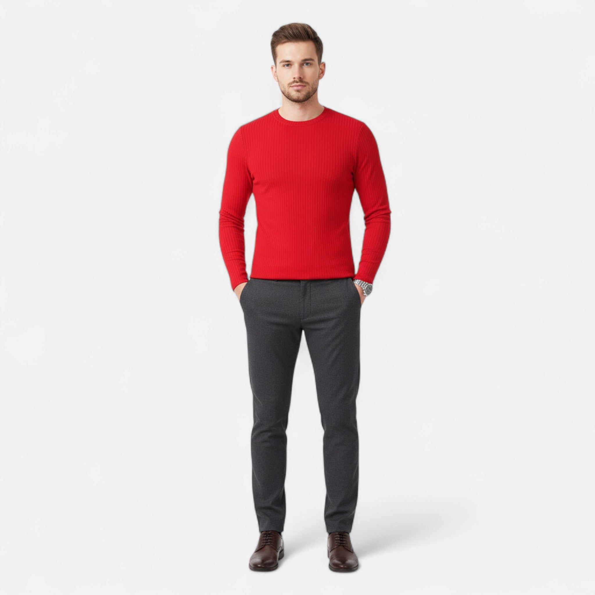 Elvaine | Men’s Ribbed Stretch Top – Heritage Simplicity