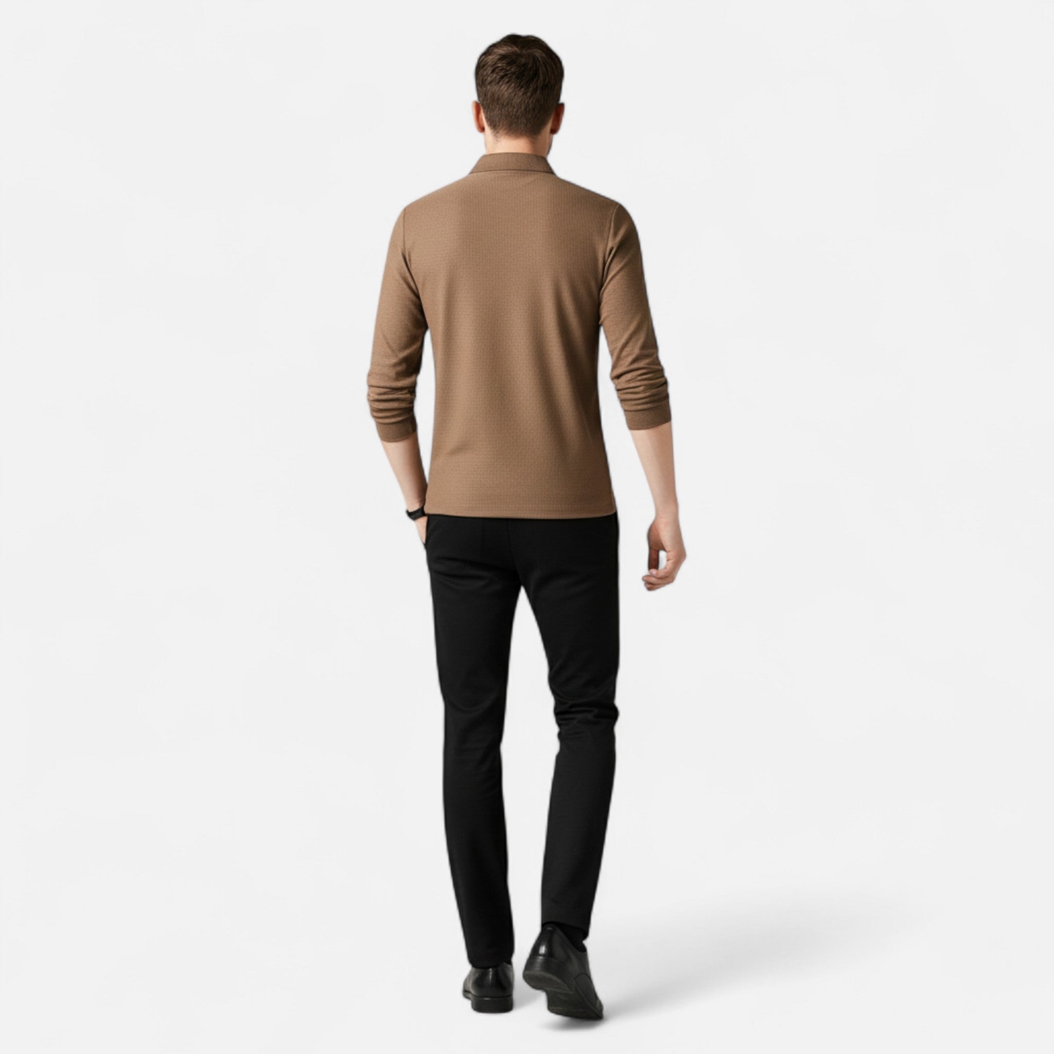Elvaine | Men’s Long Sleeve Polo – Refined Comfort