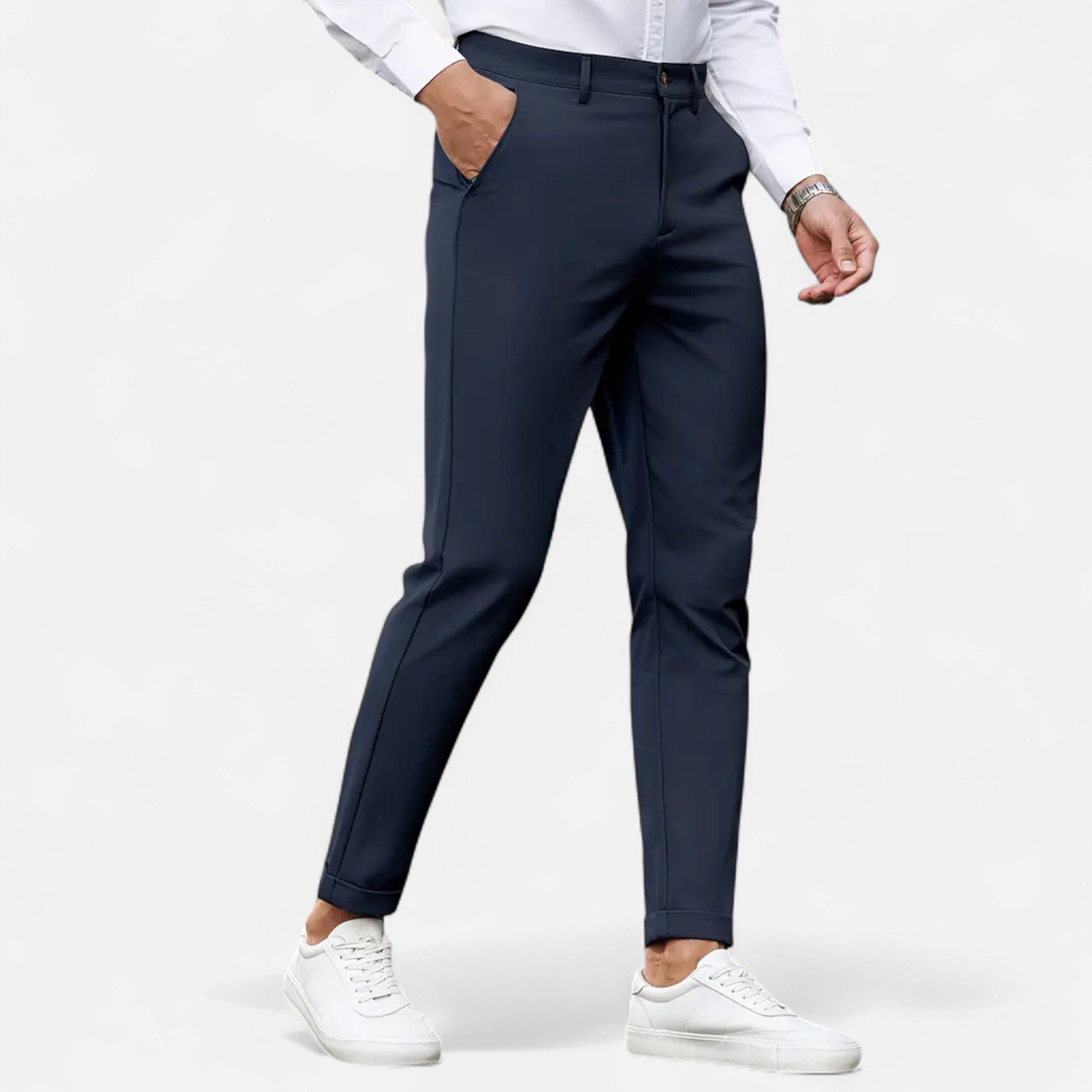 Elvaine | Men’s Slim Trousers – Wrinkle-Resistant Classic