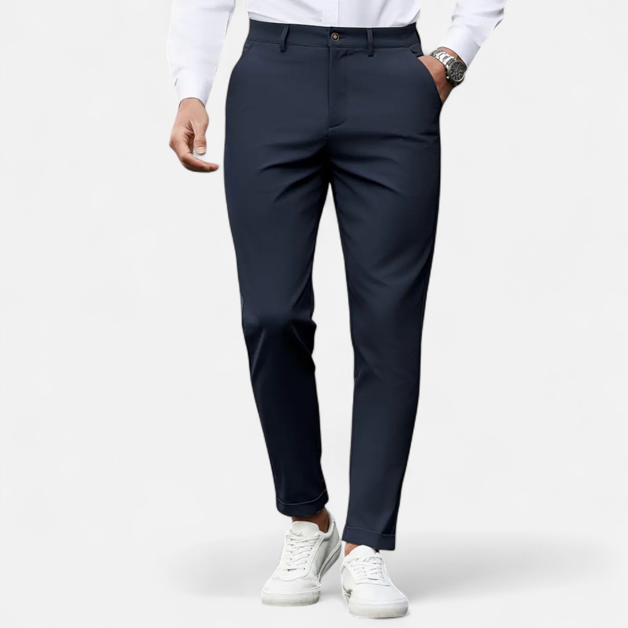 Elvaine | Men’s Slim Trousers – Wrinkle-Resistant Classic