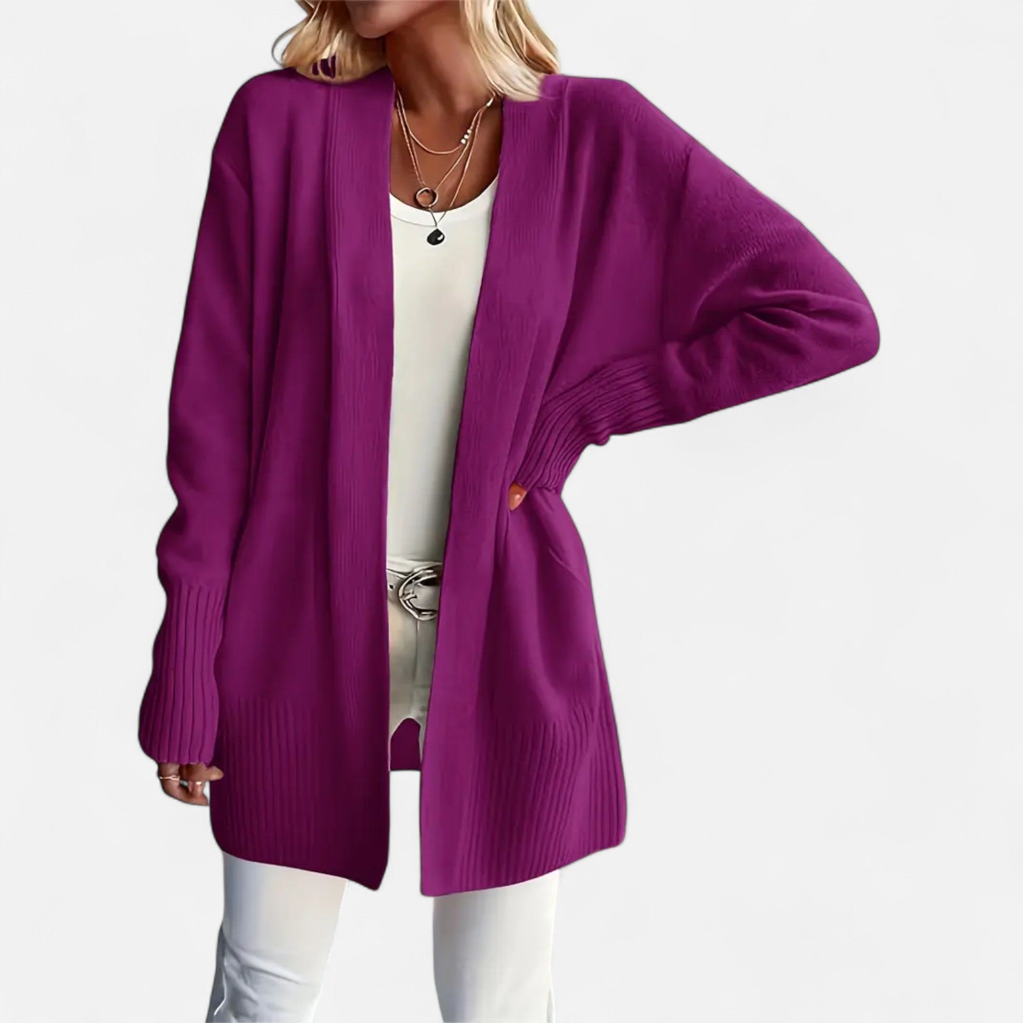 Elvaine | Women’s Knit Cardigan – Vibrant Autumn Elegance